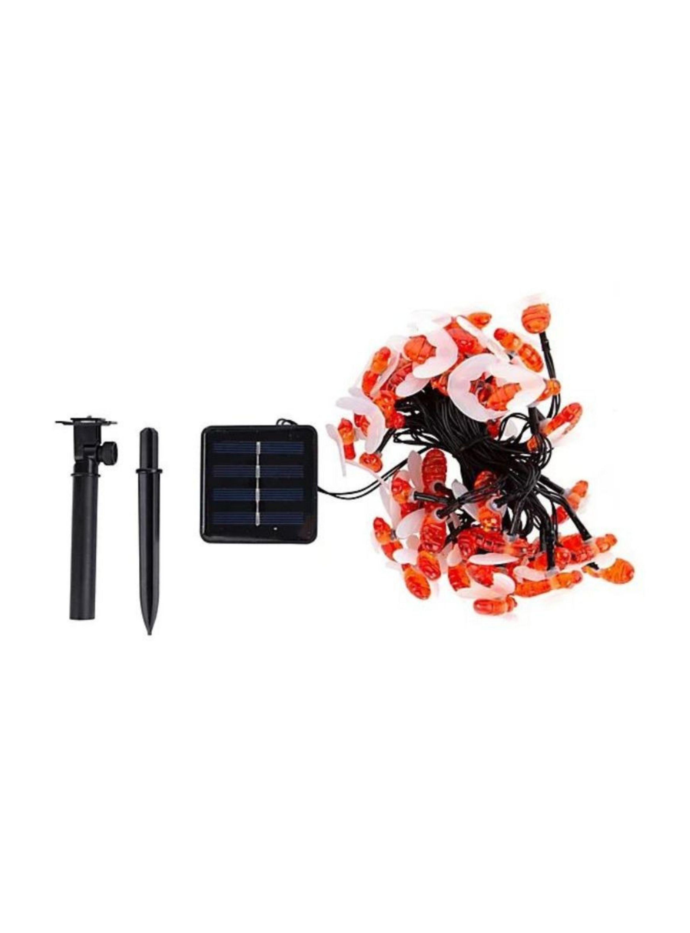 Guirnalda Solar Led Forma De Abeja Impermeable Decoración Jardín-0