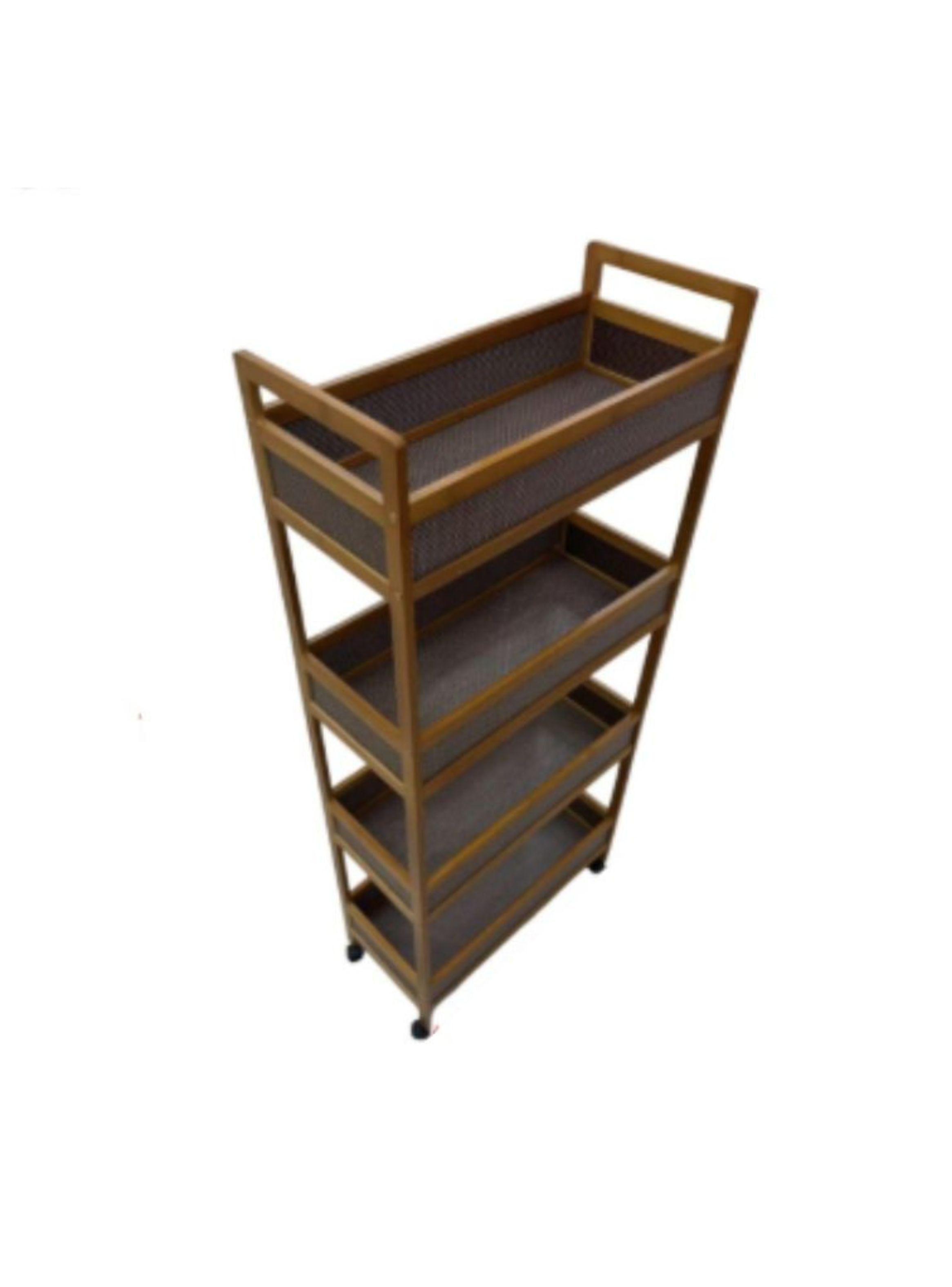 Estante De Almacenamiento 4 Niveles Con Ruedas-2