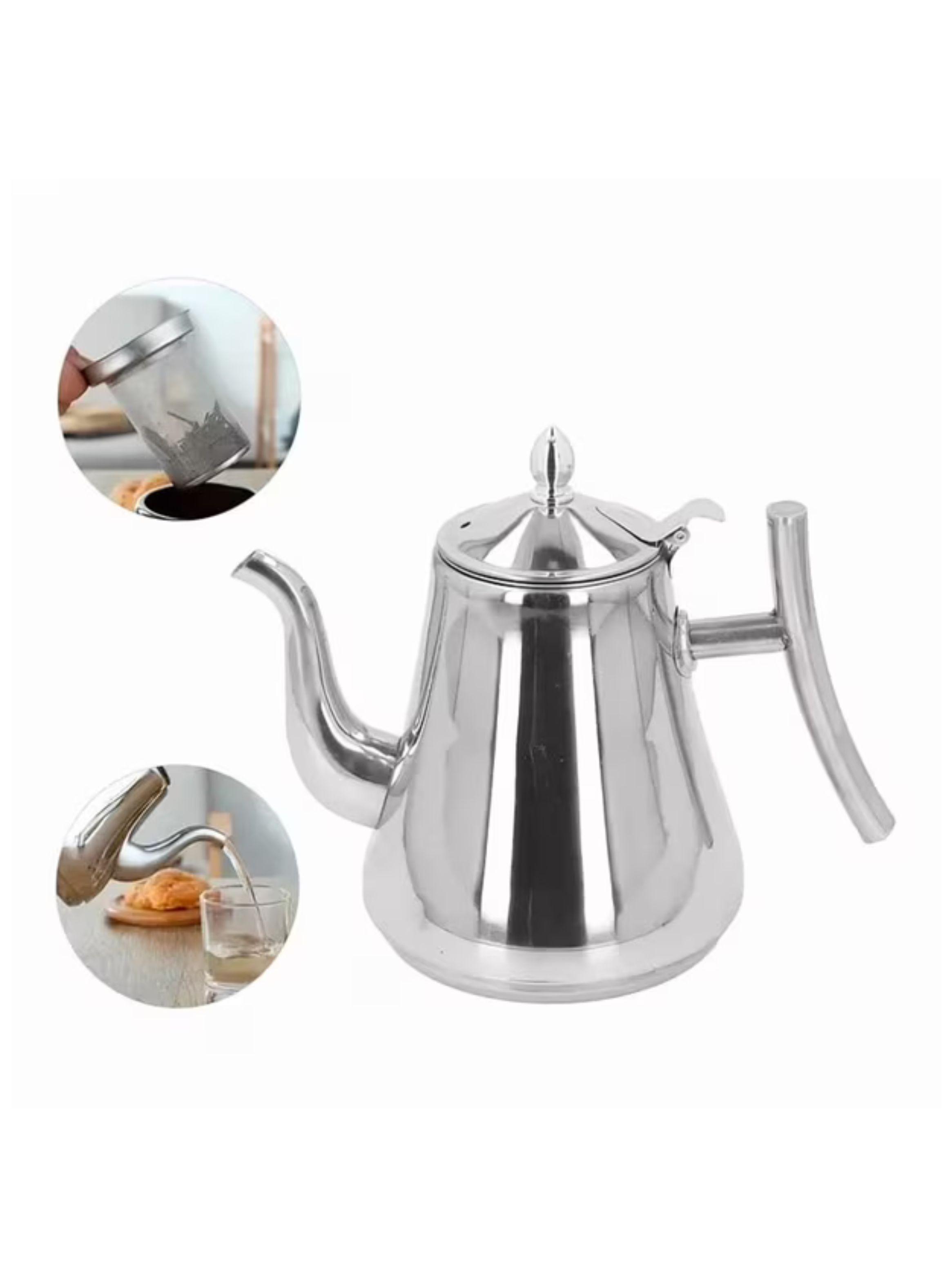 Tetera Acero Inoxidable 1l Con Filtro Infusor Clásica-1
