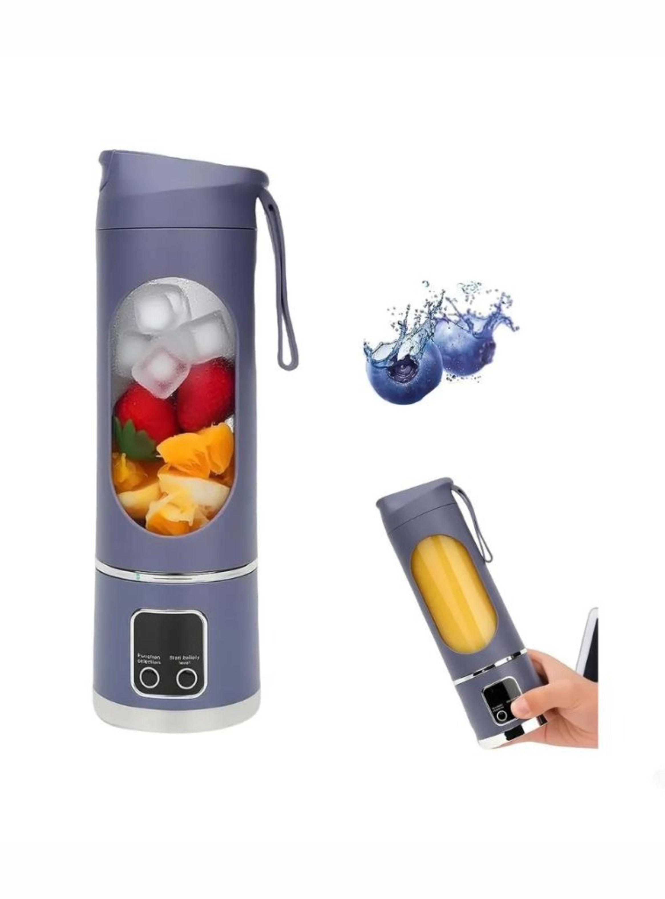 Licuadora Portátil Usb Vaso Jugos Batidos Morado-2