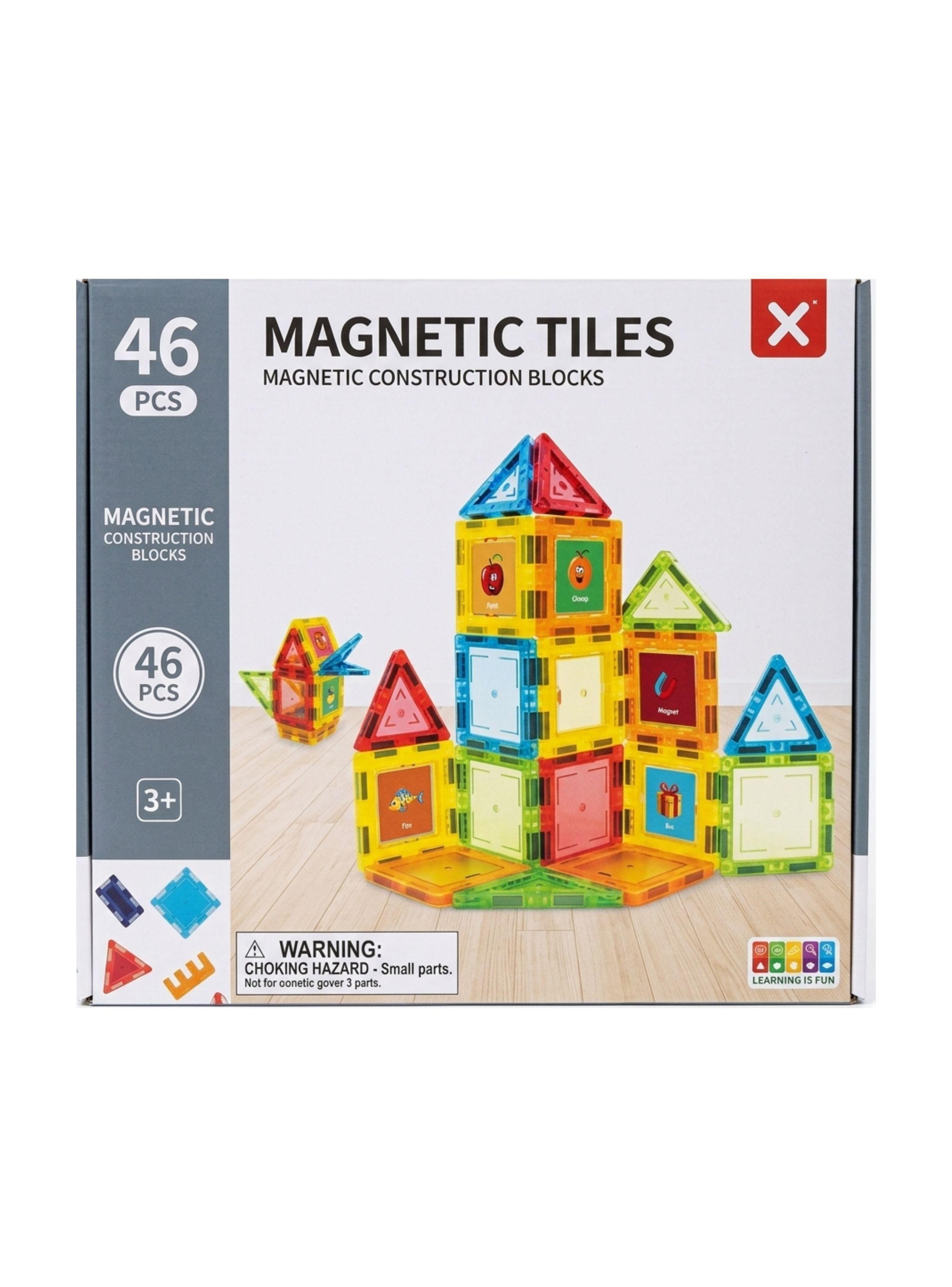 Bloques de Construcción Magnéticos Set Educativo de 46 Piezas-0