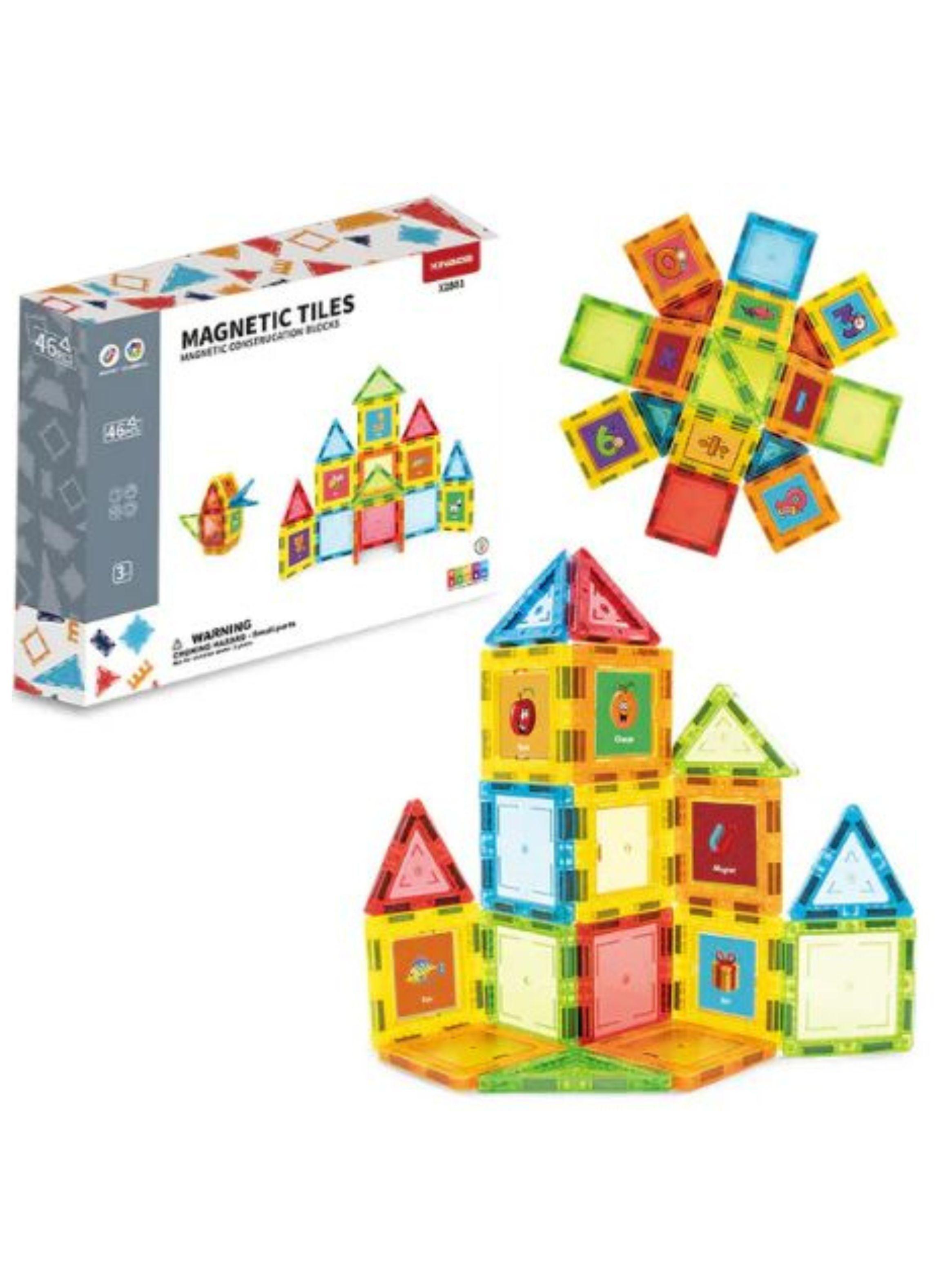 Bloques de Construcción Magnéticos Set Educativo de 46 Piezas-1