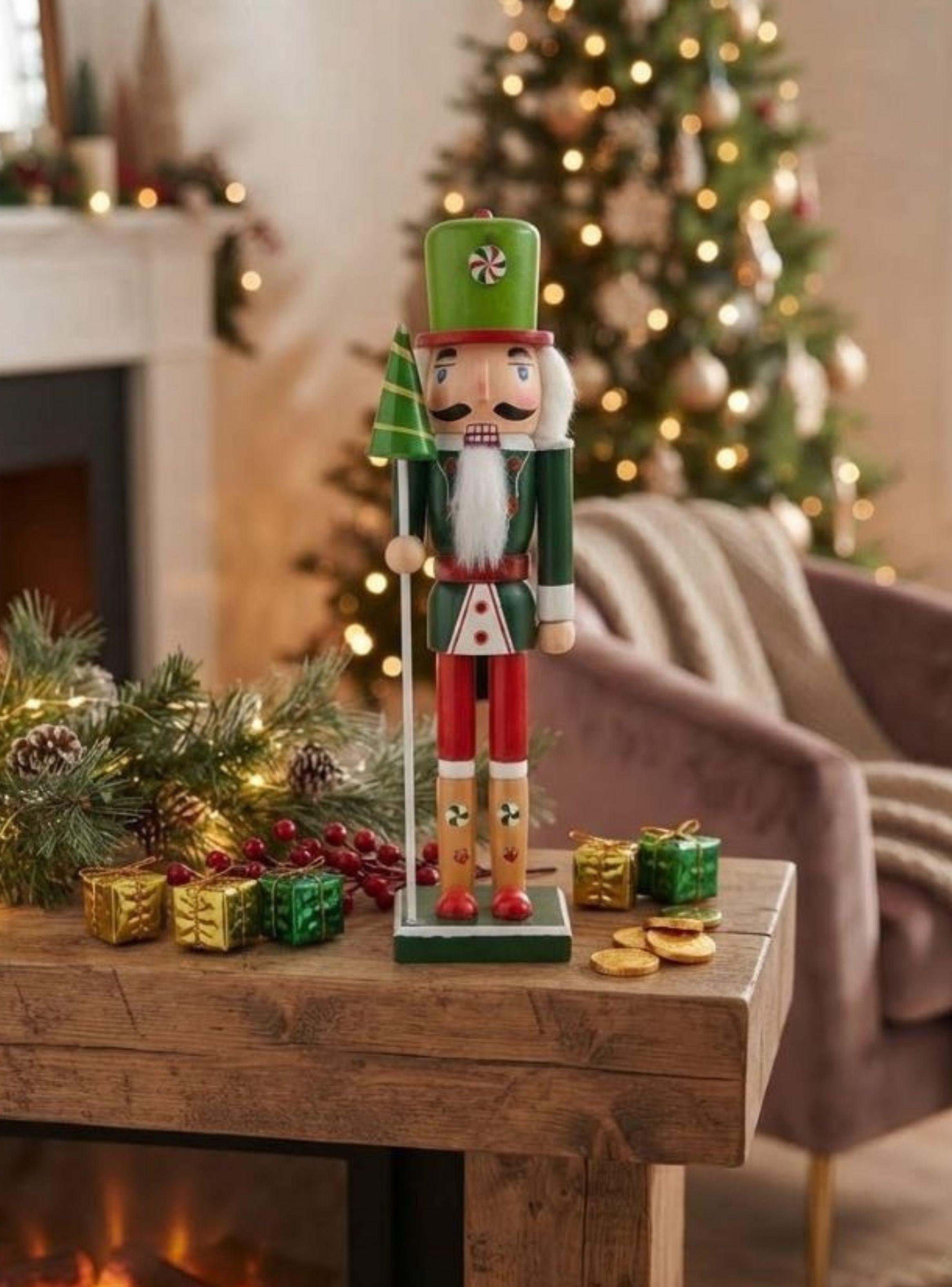Cascanueces Navideño De Madera Decoración 39cm-2