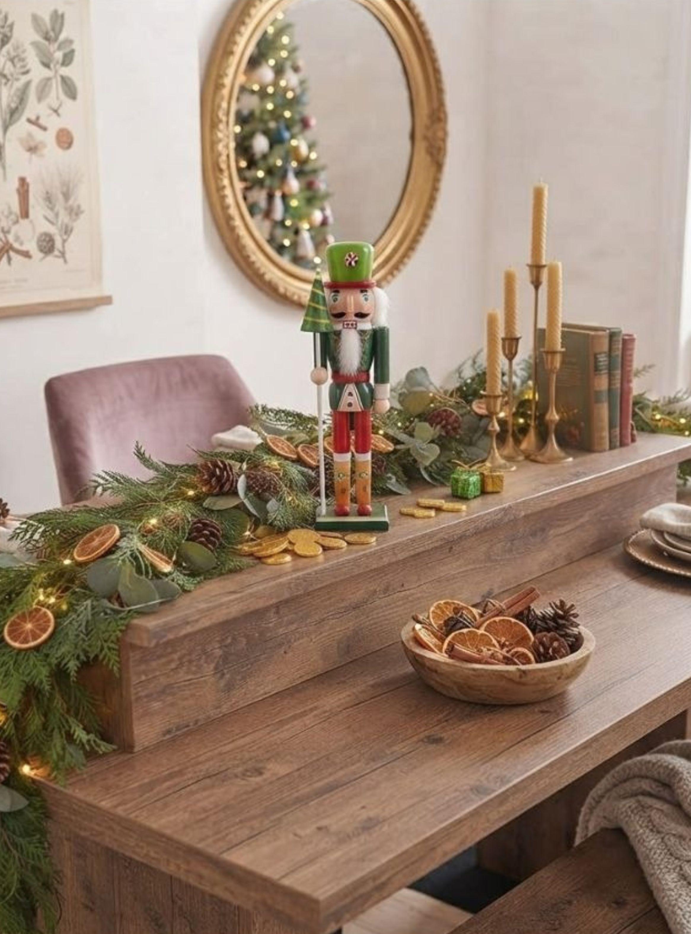 Cascanueces Navideño De Madera Decoración 39cm-3