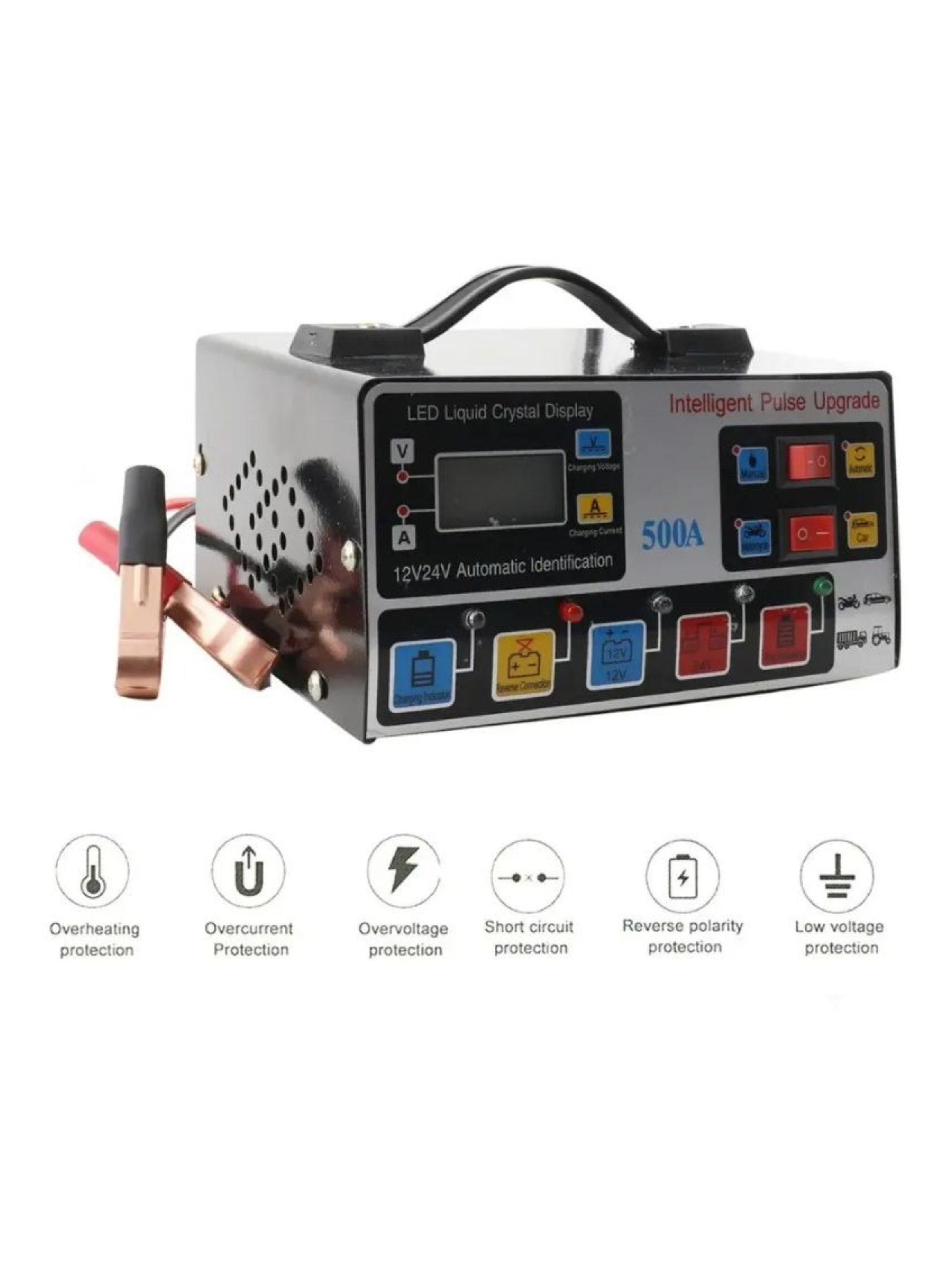 Cargador De Baterias Auto Moto 12v/24v Inteligente Pulso-4