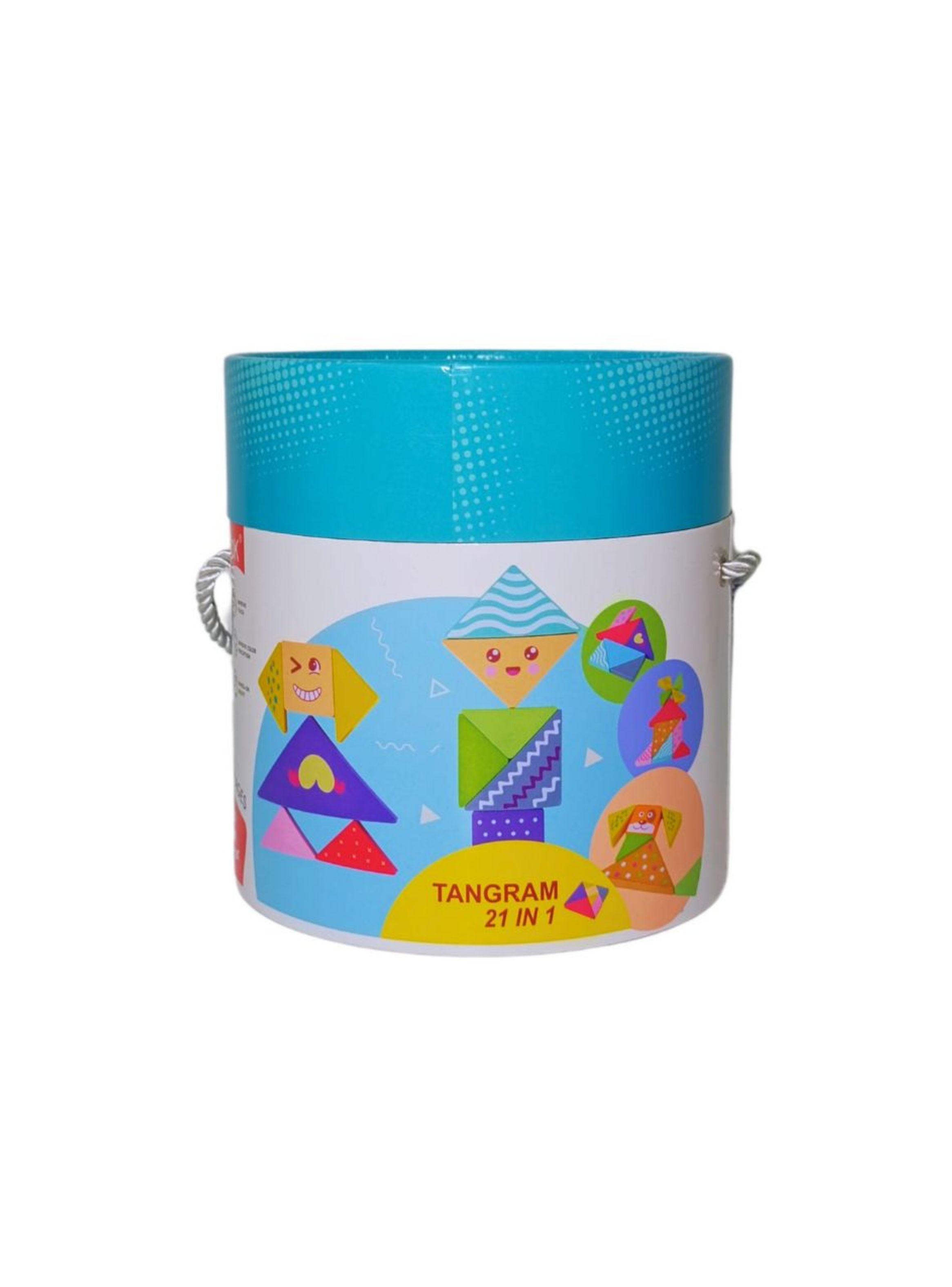 Balde De Tangrama Juguete Para Niños-0
