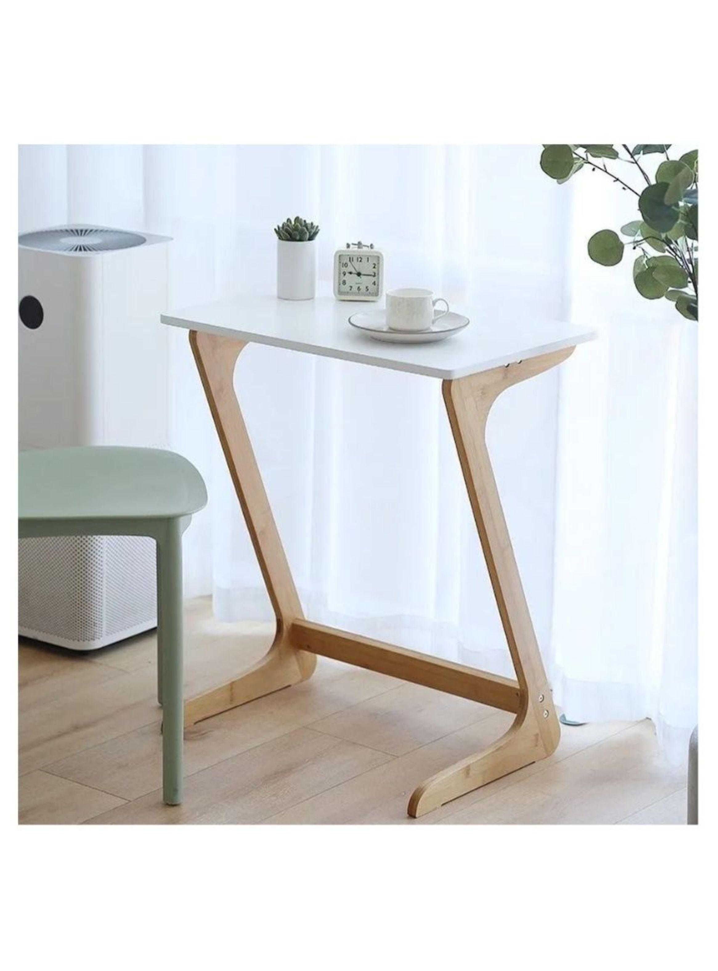 Mesa Auxiliar Nórdica Multifuncional De Bambú-2