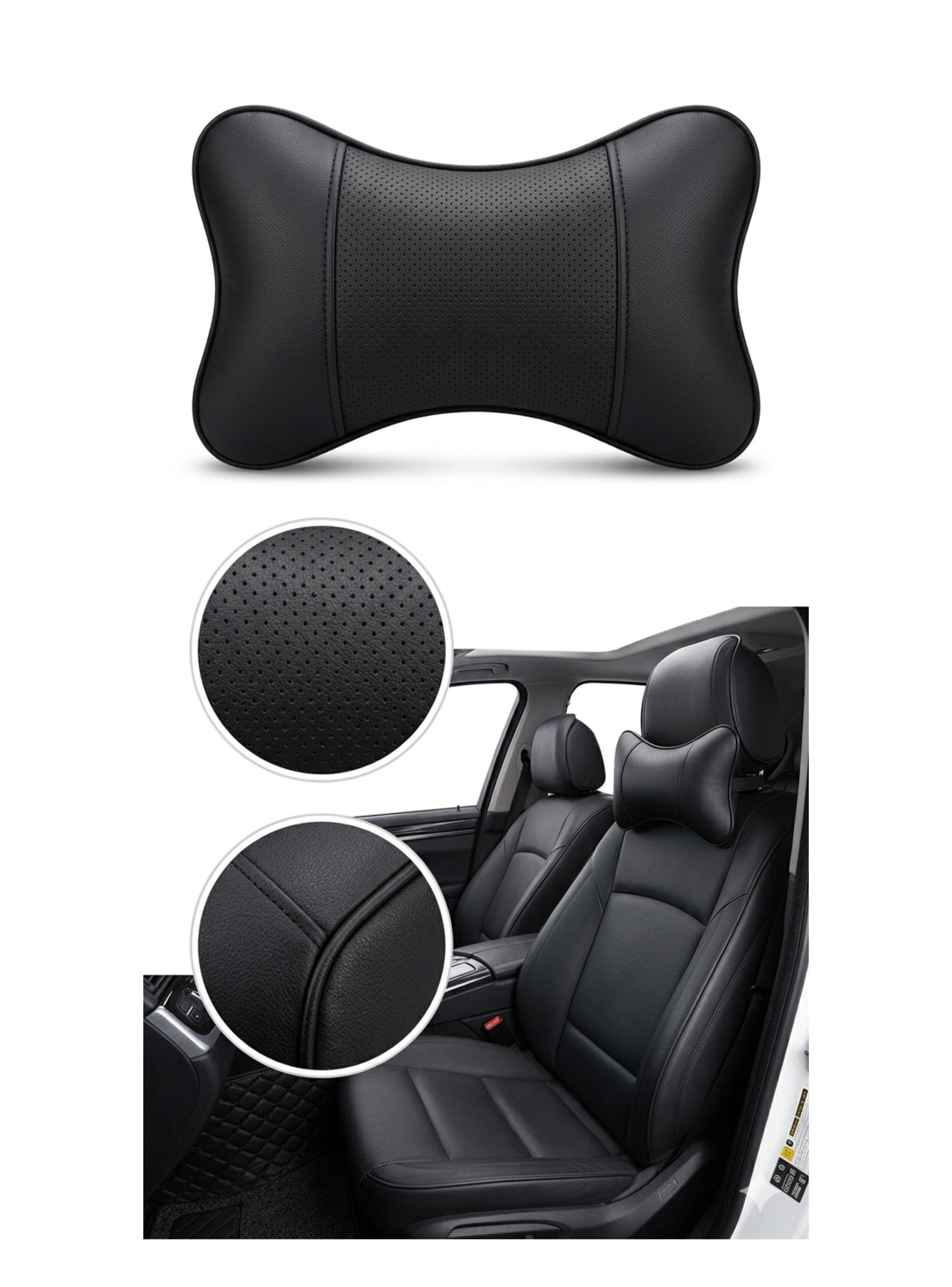 Cojín Cervical Auto Almohada Apoyacabeza Cuero-2