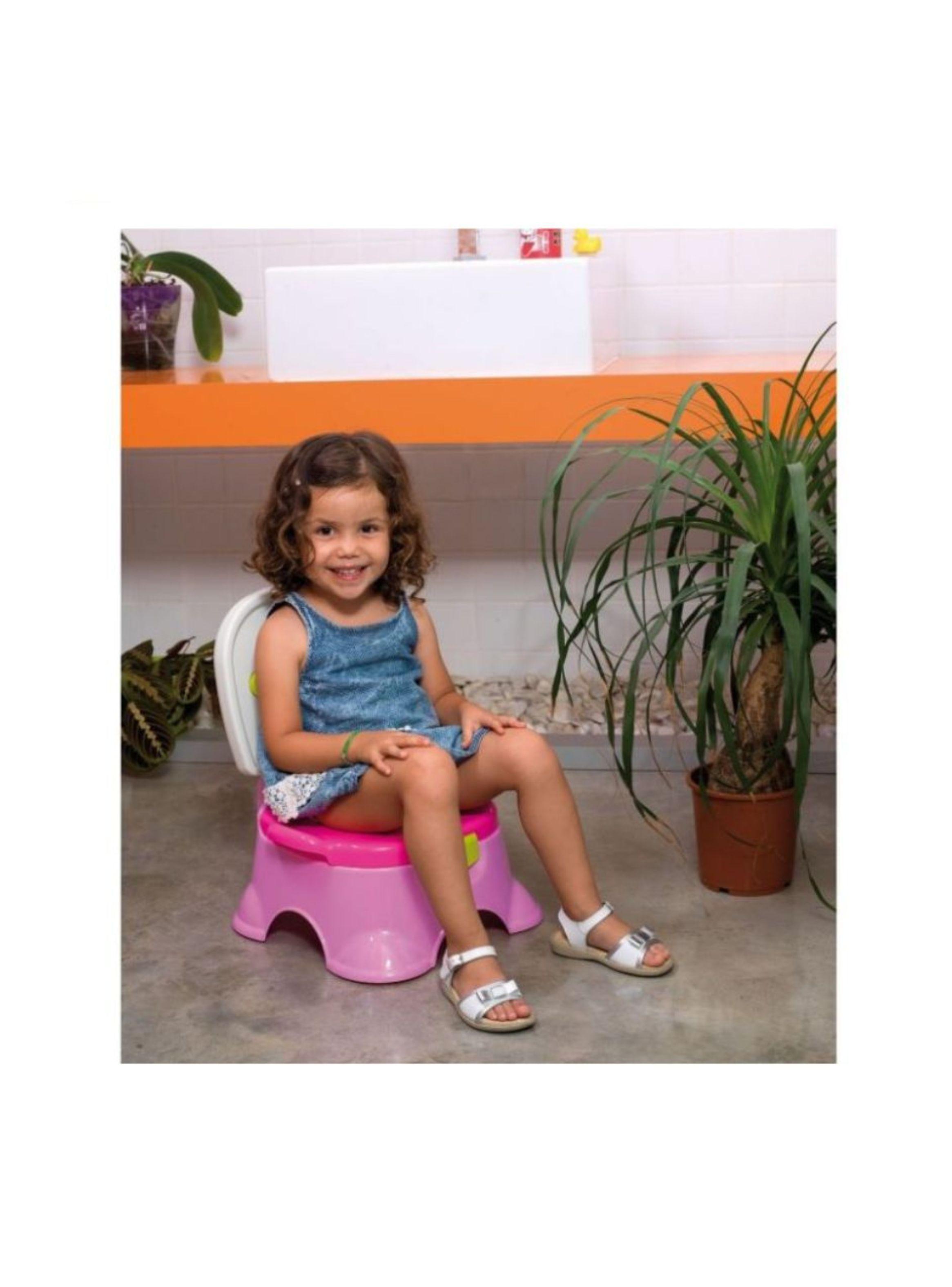 Pelela Bacinica Infantil Baño Corona Rosa -3