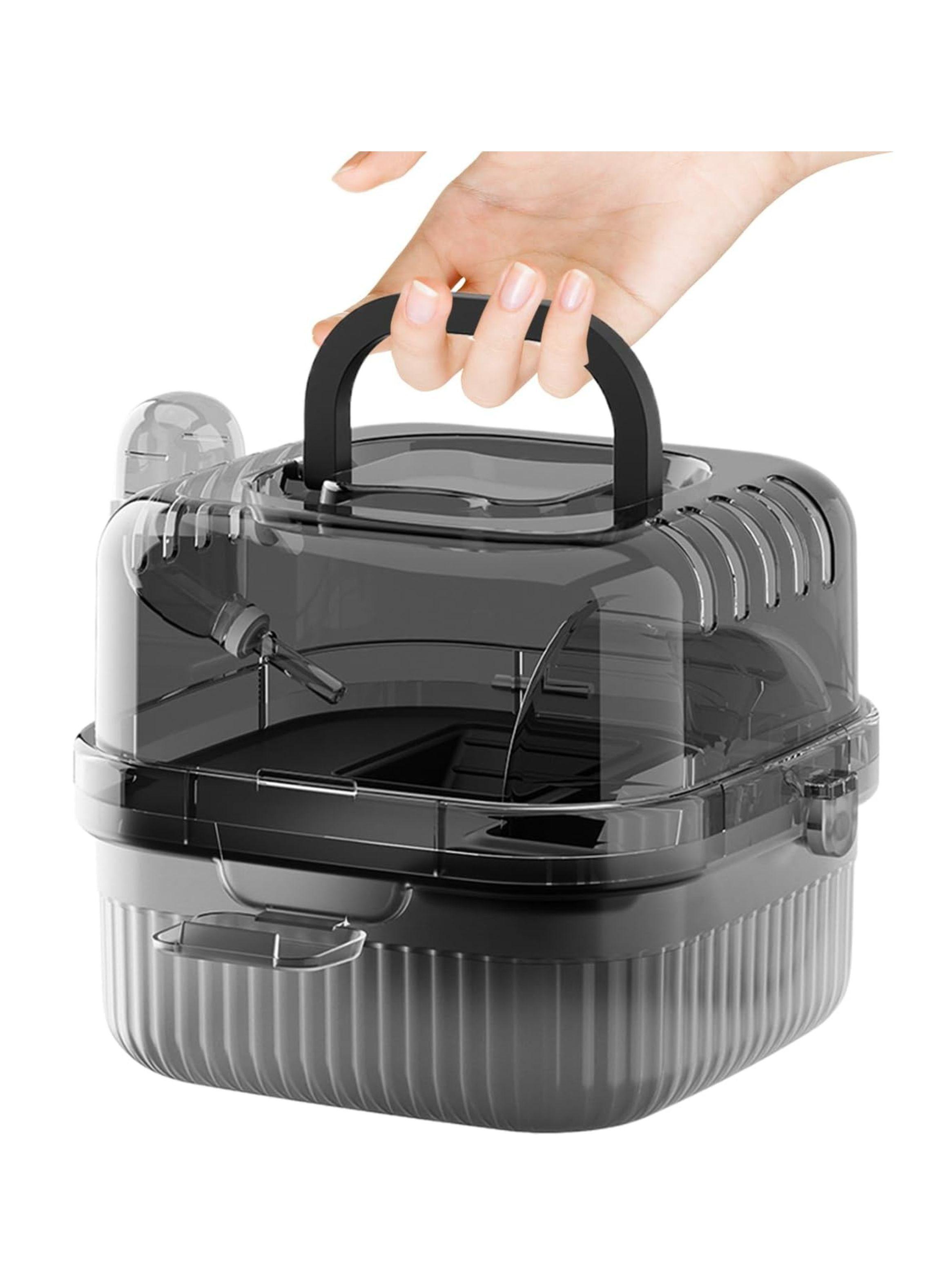 Jaula Transportadora Para Hamster Portatil Viaje Con Rueda-3