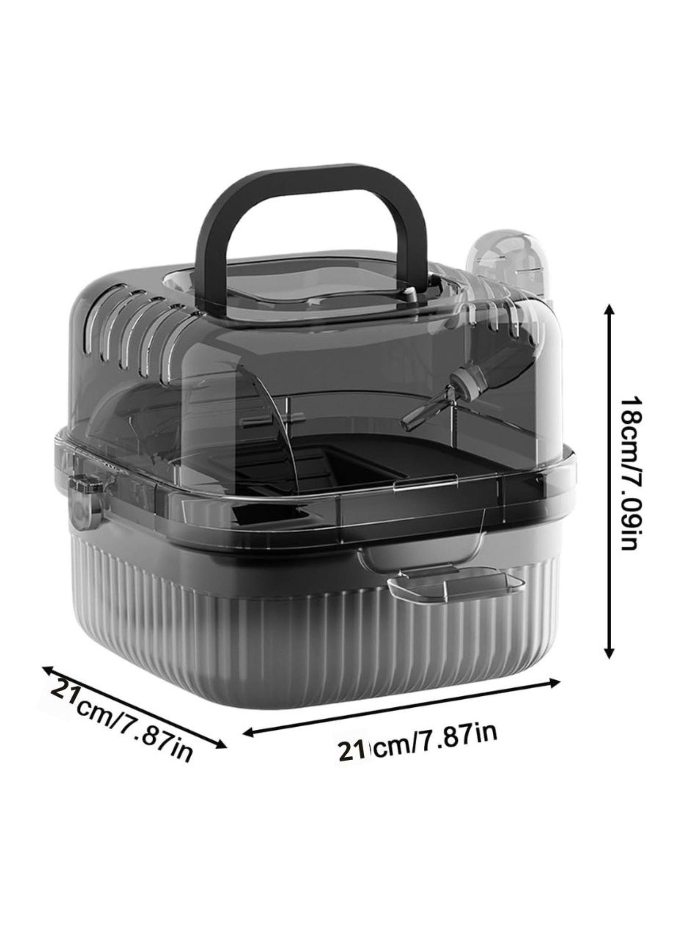 Jaula Transportadora Para Hamster Portatil Viaje Con Rueda-4