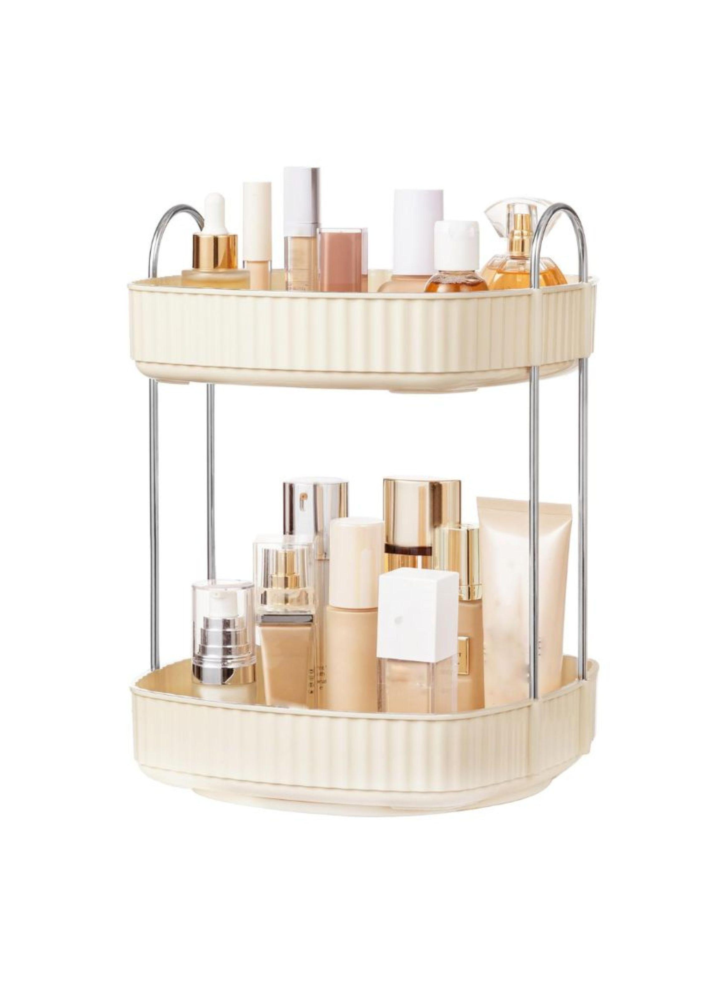 Organizador de Maquillaje 2 Niveles Giratorio 360º-0