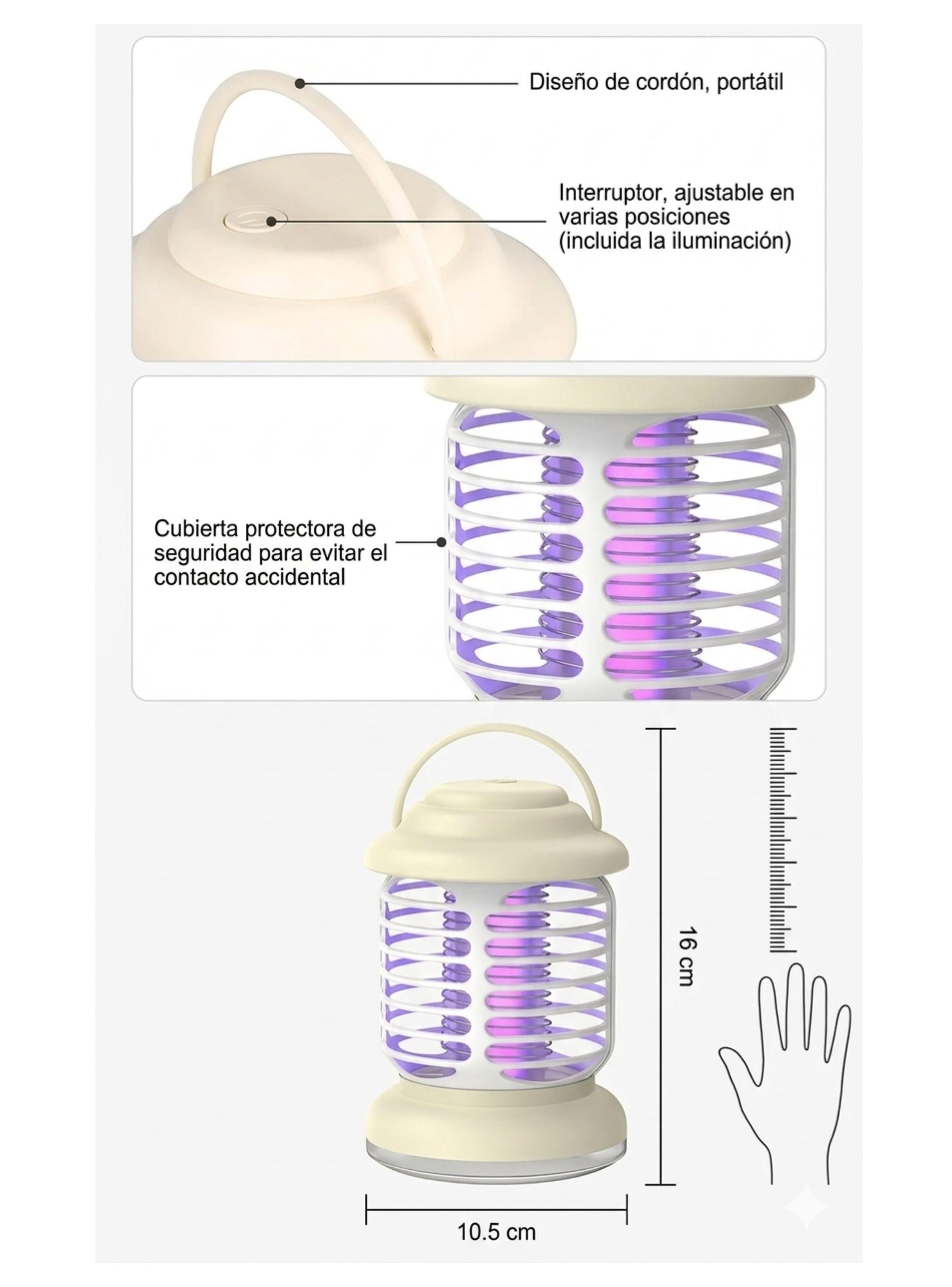 Lámpara Mata Mosquitos Recargable Usb Portátil-2