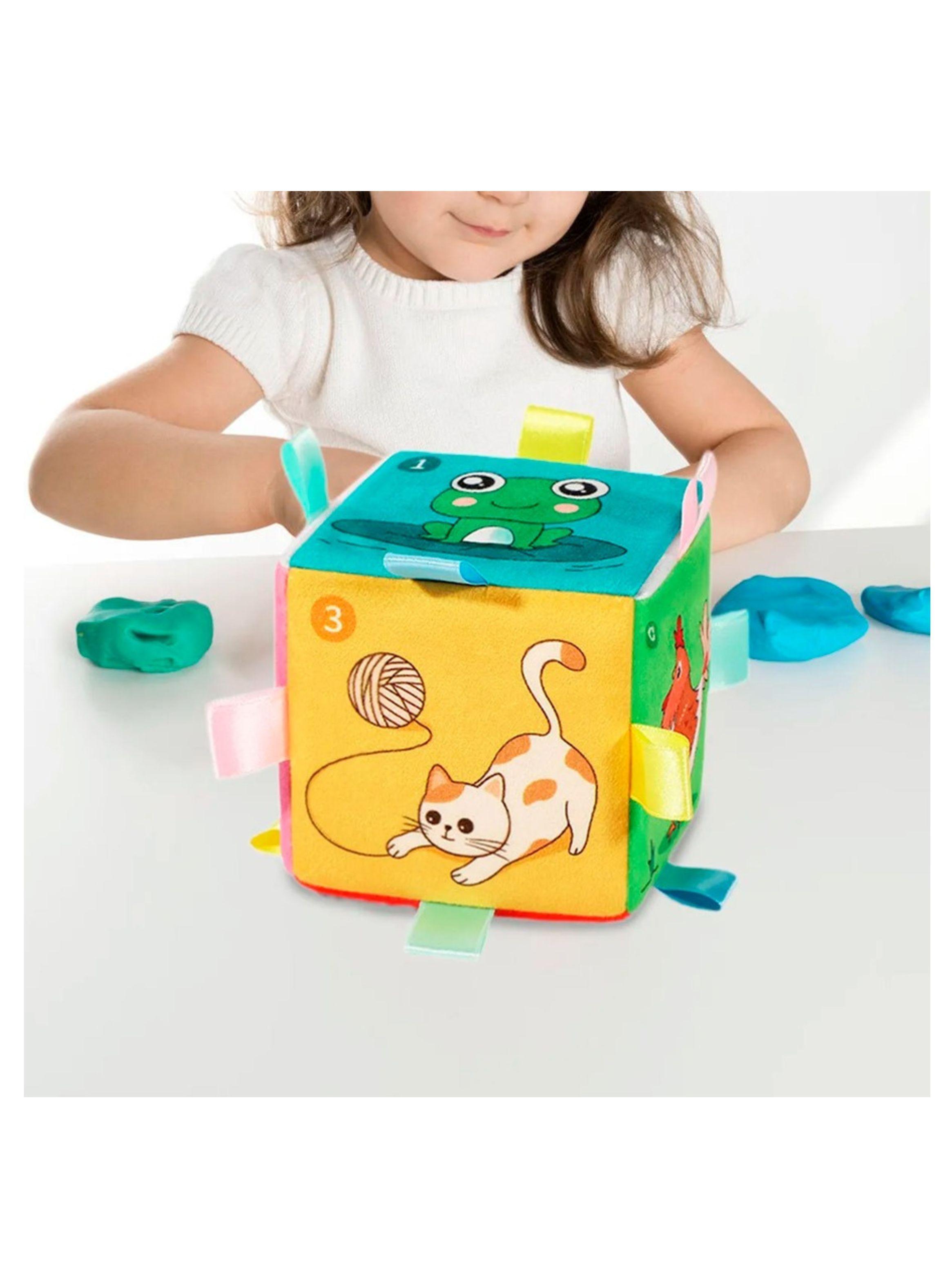 Cubo De Felpa Musical Para Bebés Con Diseño De Animales-2