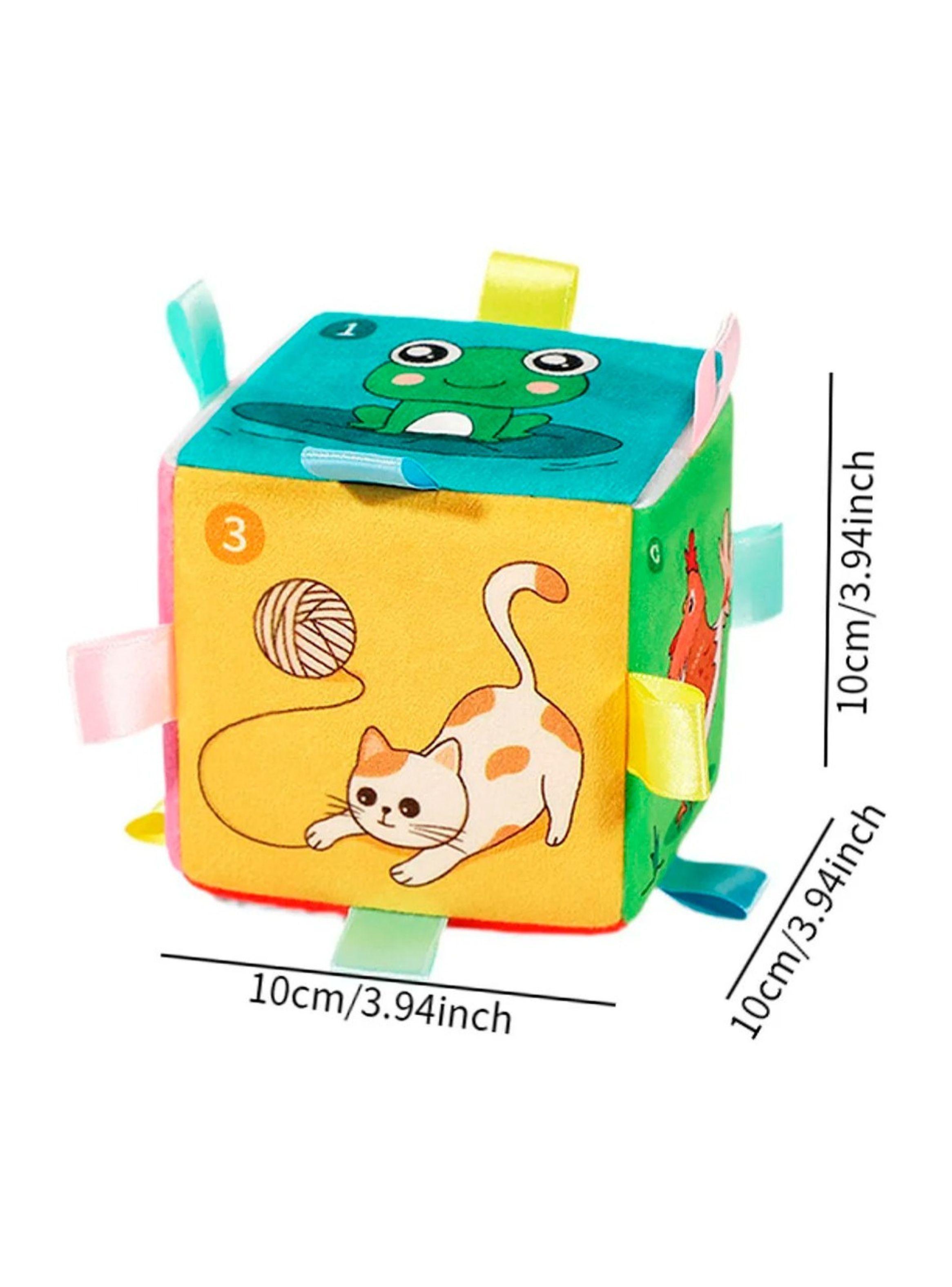 Cubo De Felpa Musical Para Bebés Con Diseño De Animales-4