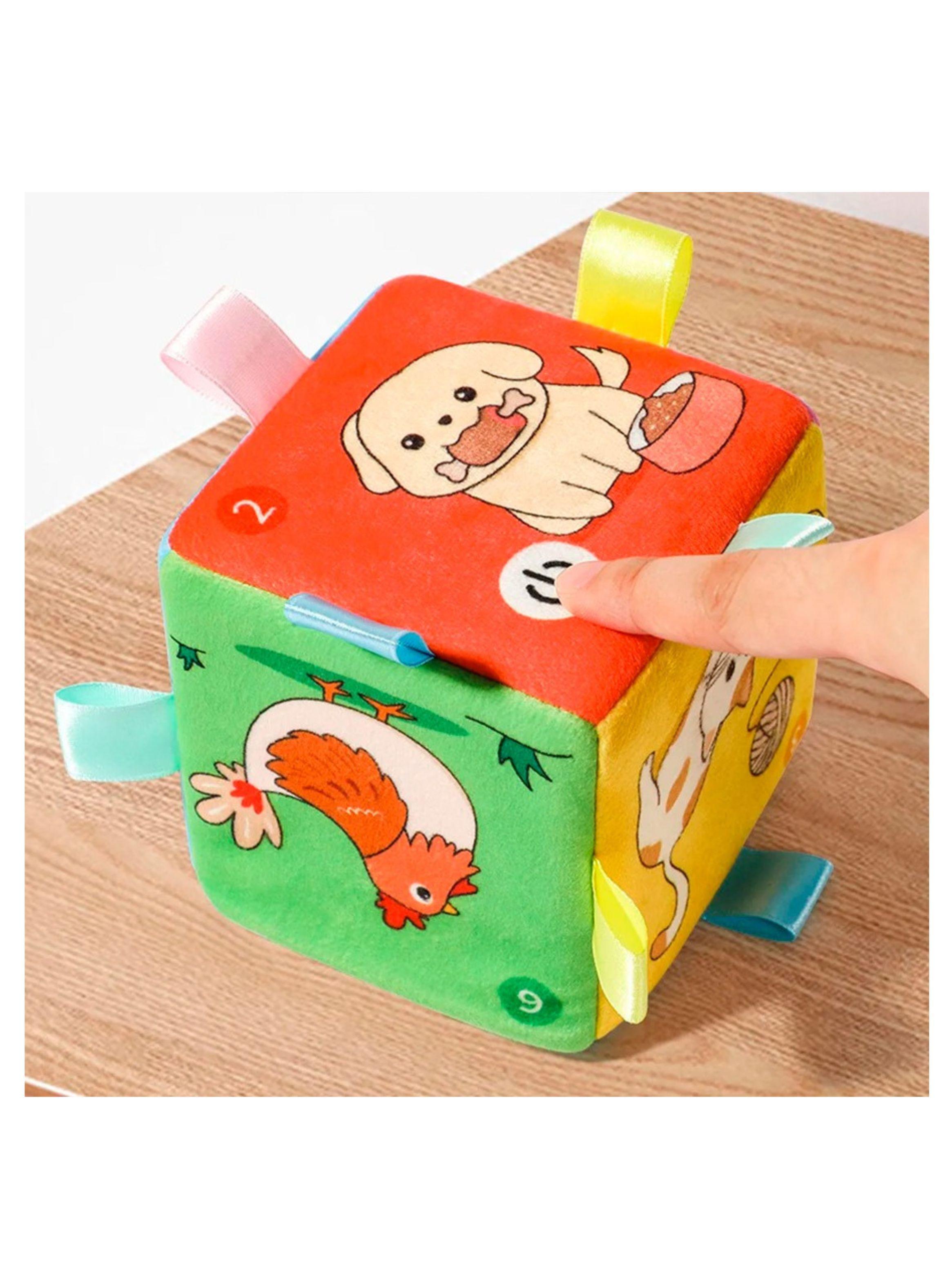 Cubo De Felpa Musical Para Bebés Con Diseño De Animales-5