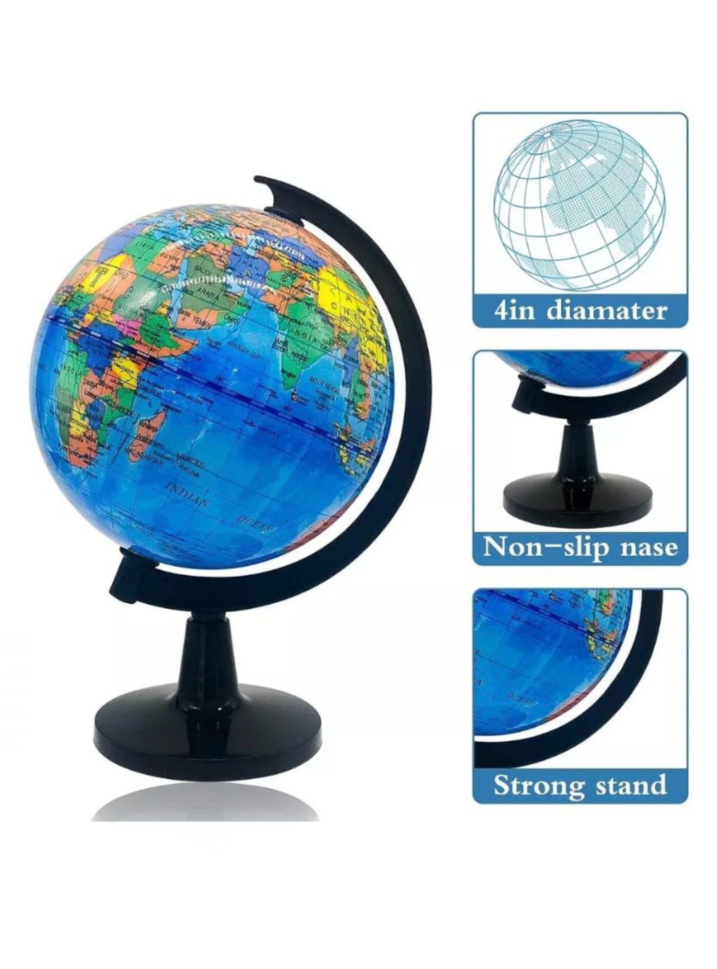 Esfera Globo Terraqueo Mapa Mundi 10cm-3
