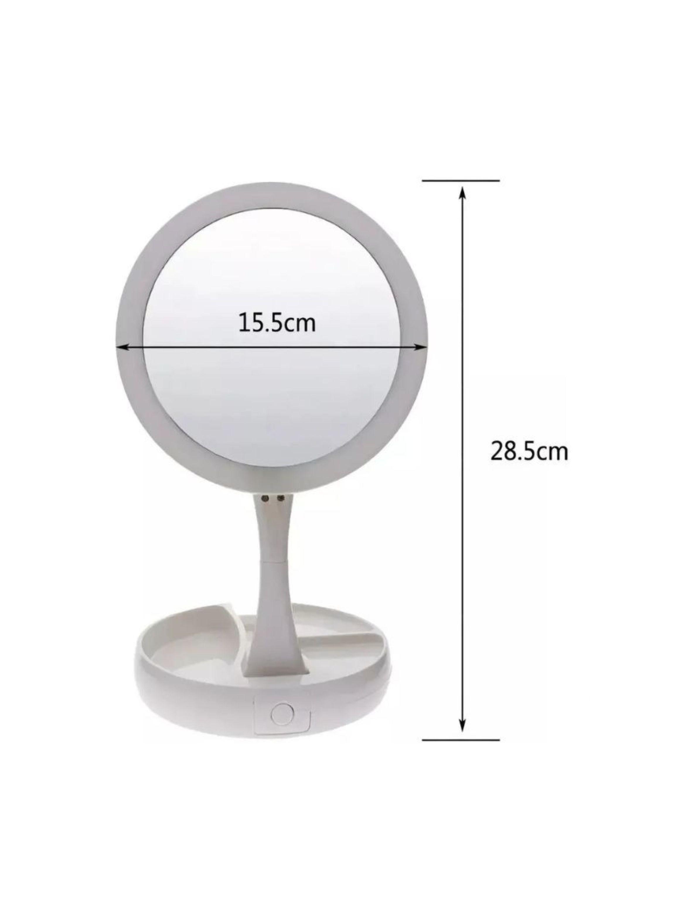  Espejo Con Luz Led Tocador Organizador Portatil Aumento-3