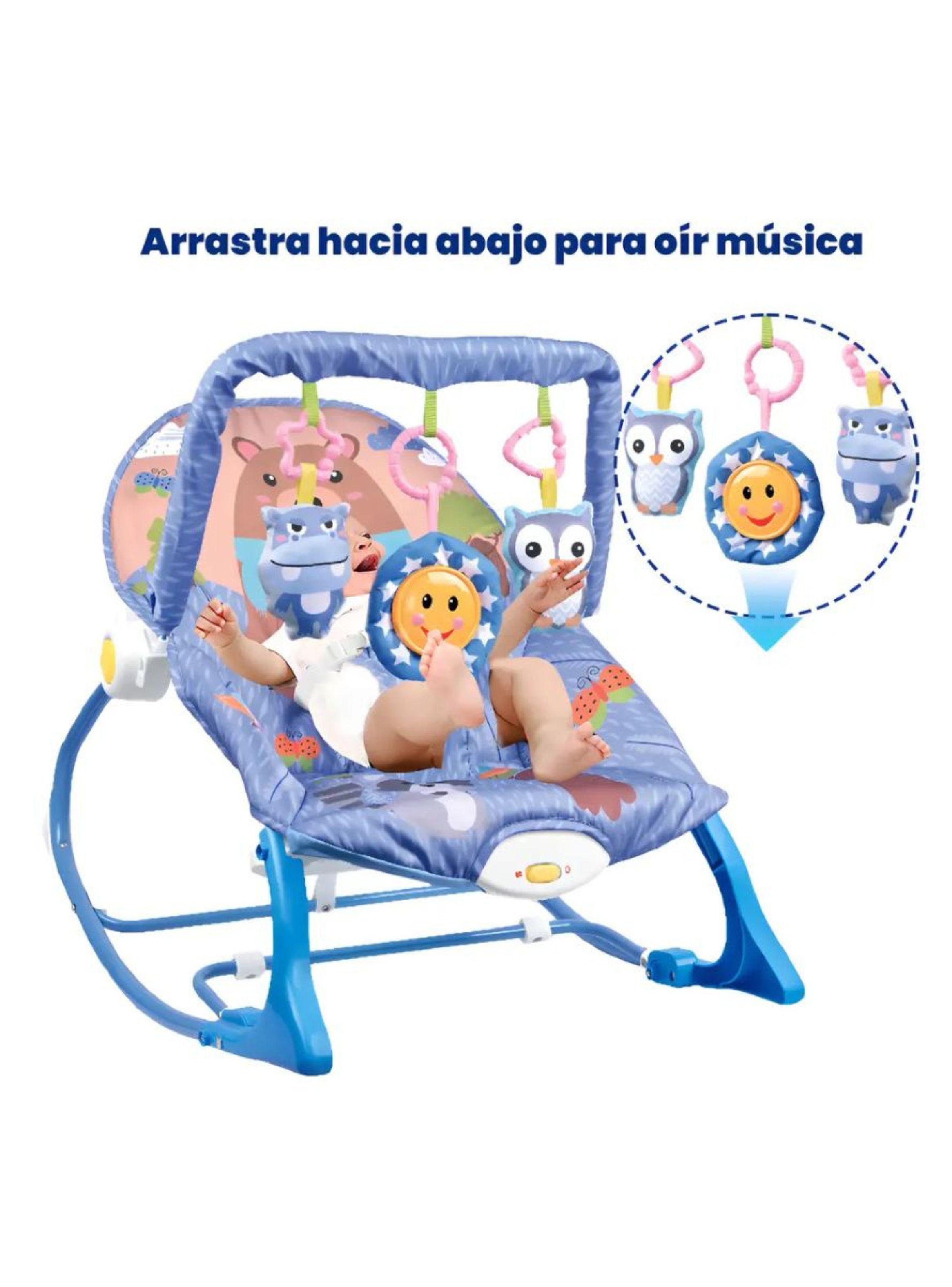 Silla Nido Mecedora para Bebés y Niños con Barra Juguetes Desmontable-3