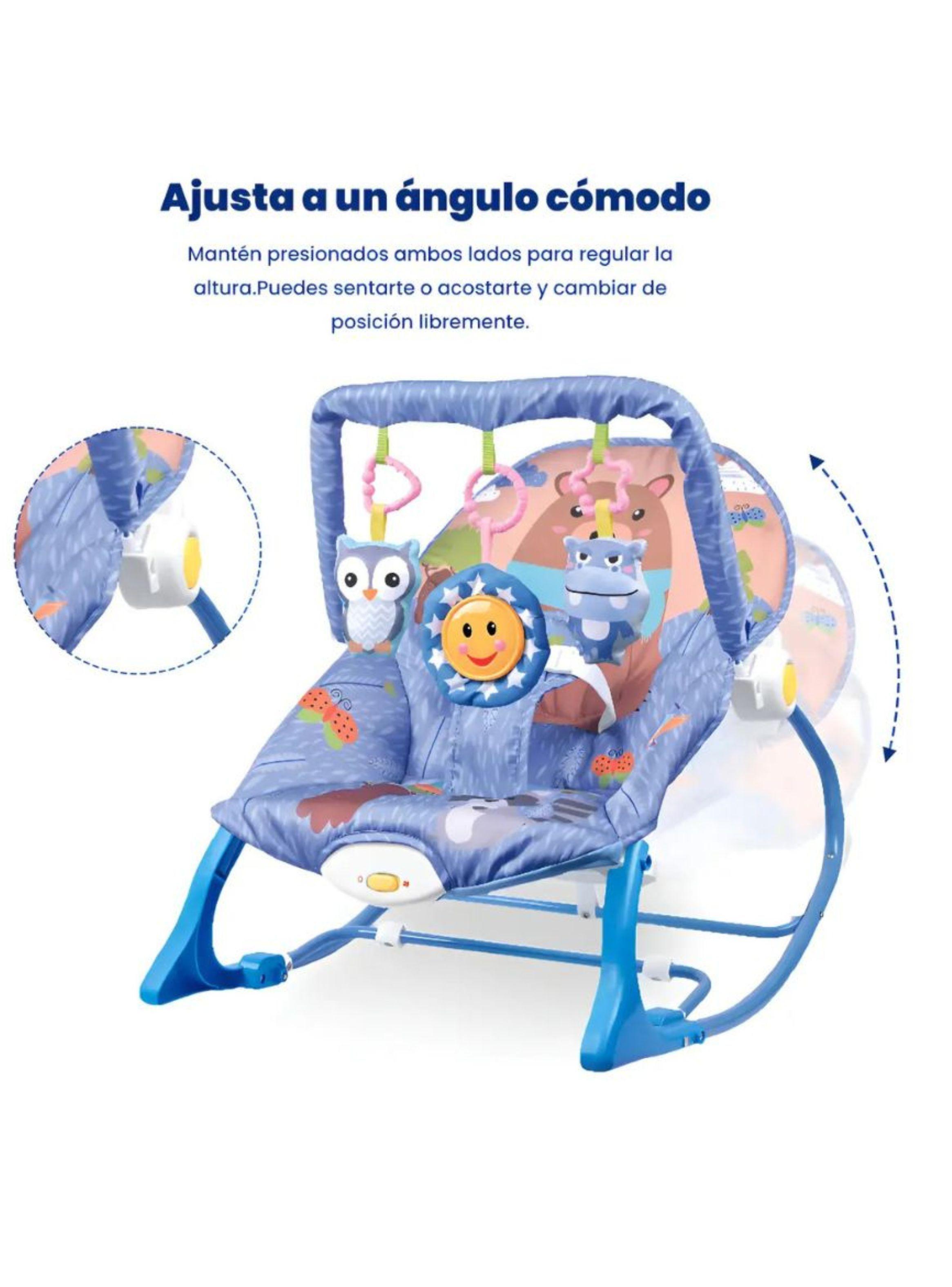 Silla Nido Mecedora para Bebés y Niños con Barra Juguetes Desmontable-5