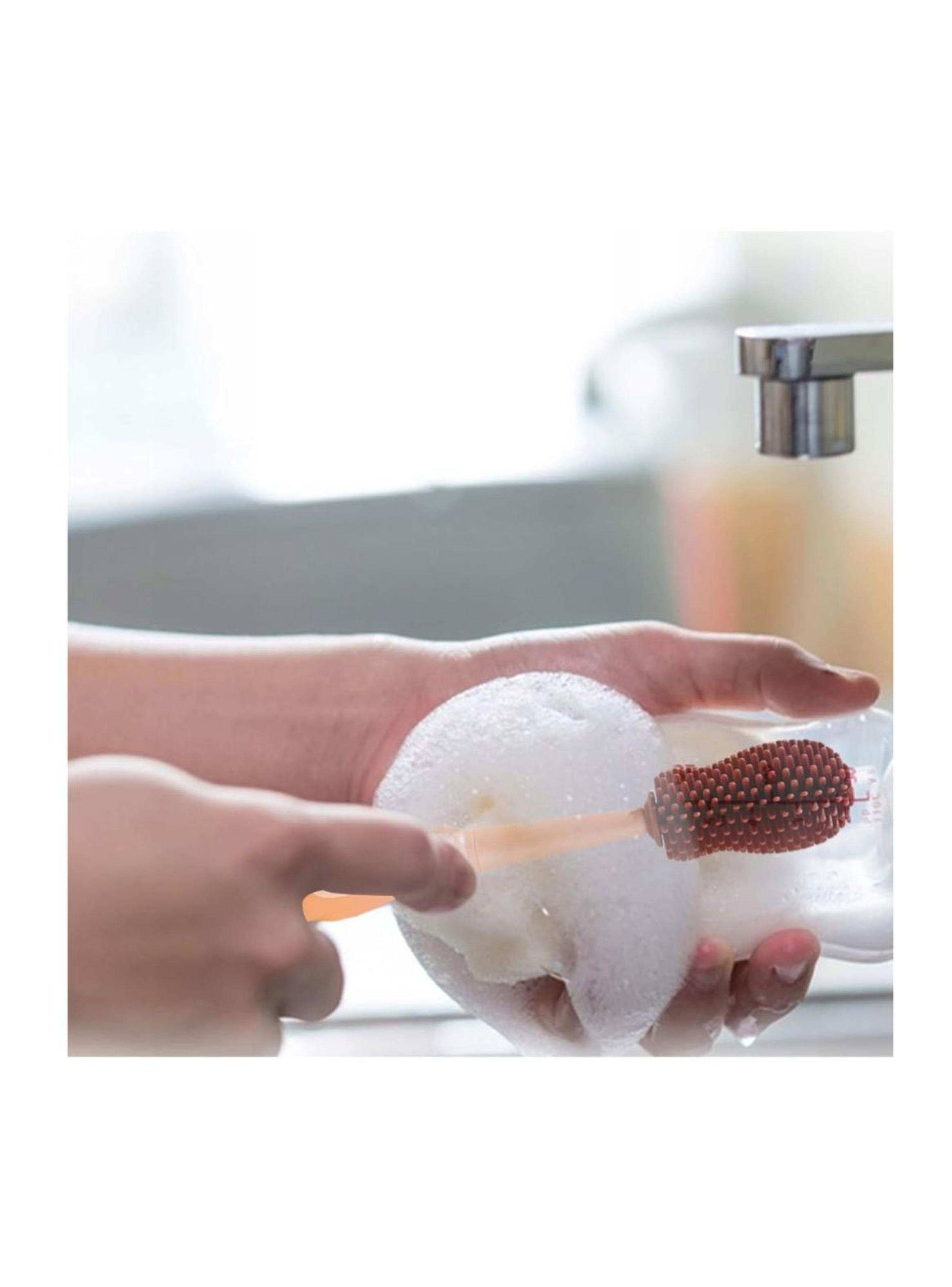 Cepillo Limpia Mamadera Silicona Biberon 3 En 1 -3