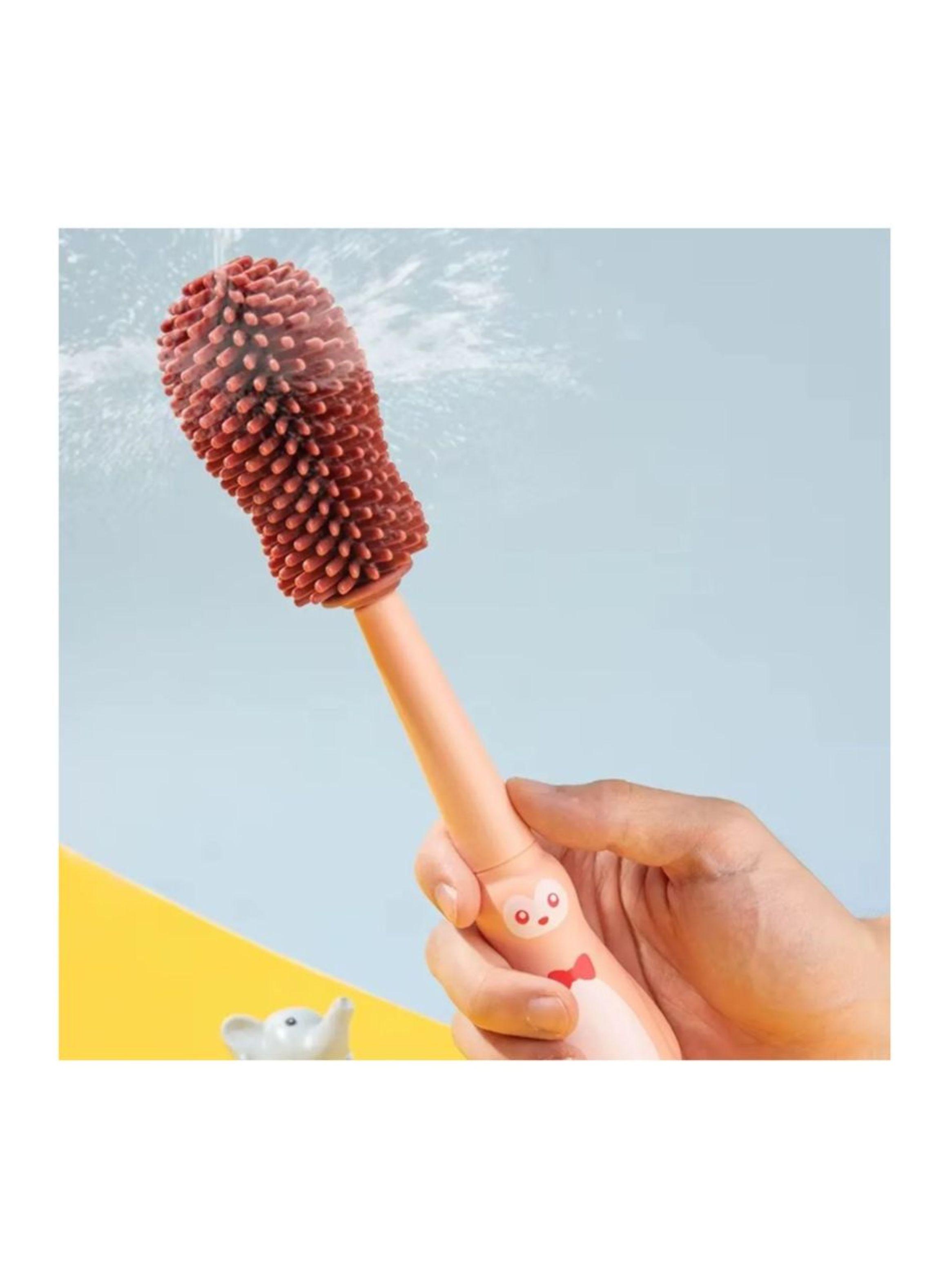 Cepillo Limpia Mamadera Silicona Biberon 3 En 1 -4