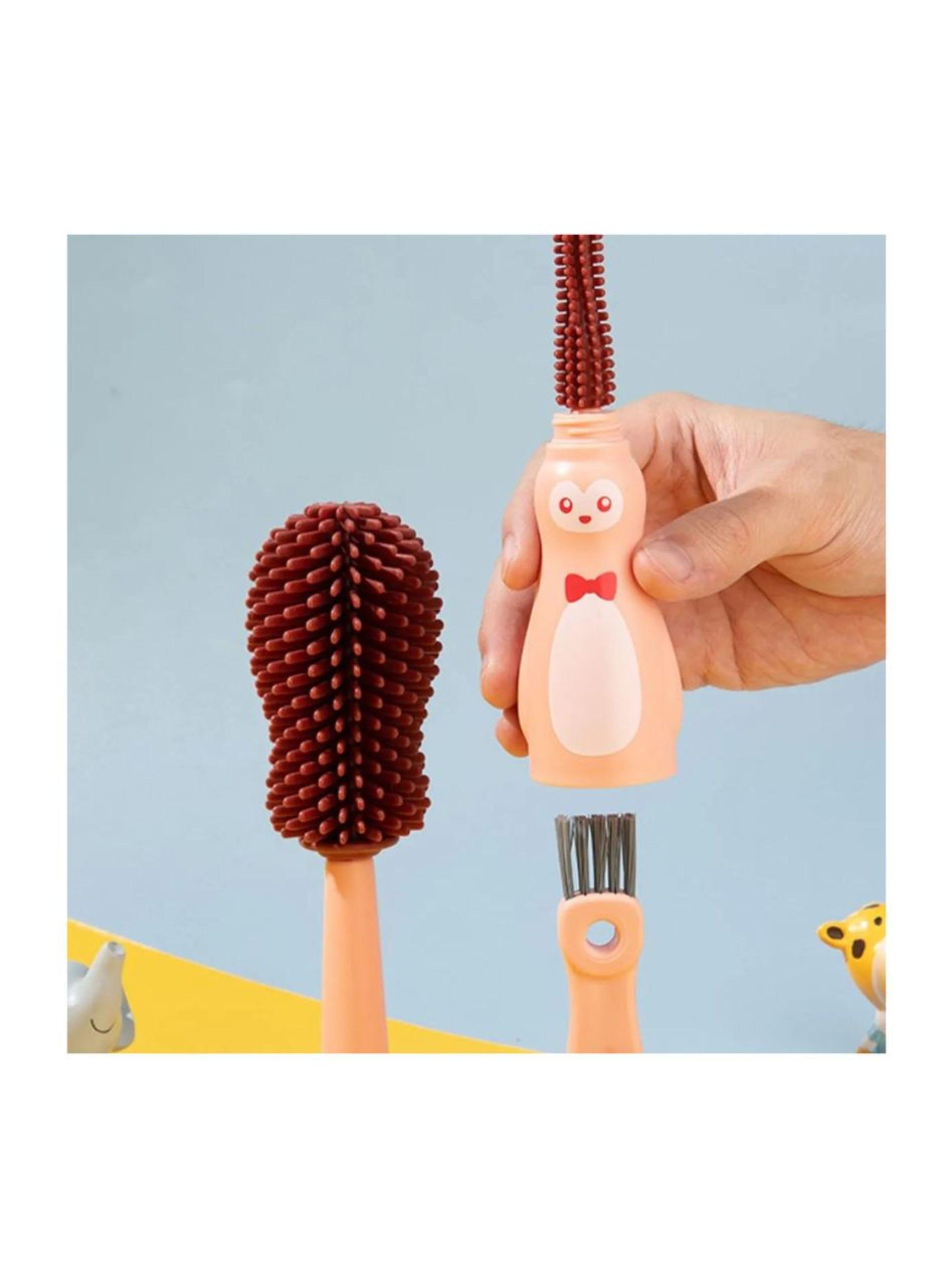 Cepillo Limpia Mamadera Silicona Biberon 3 En 1 -5