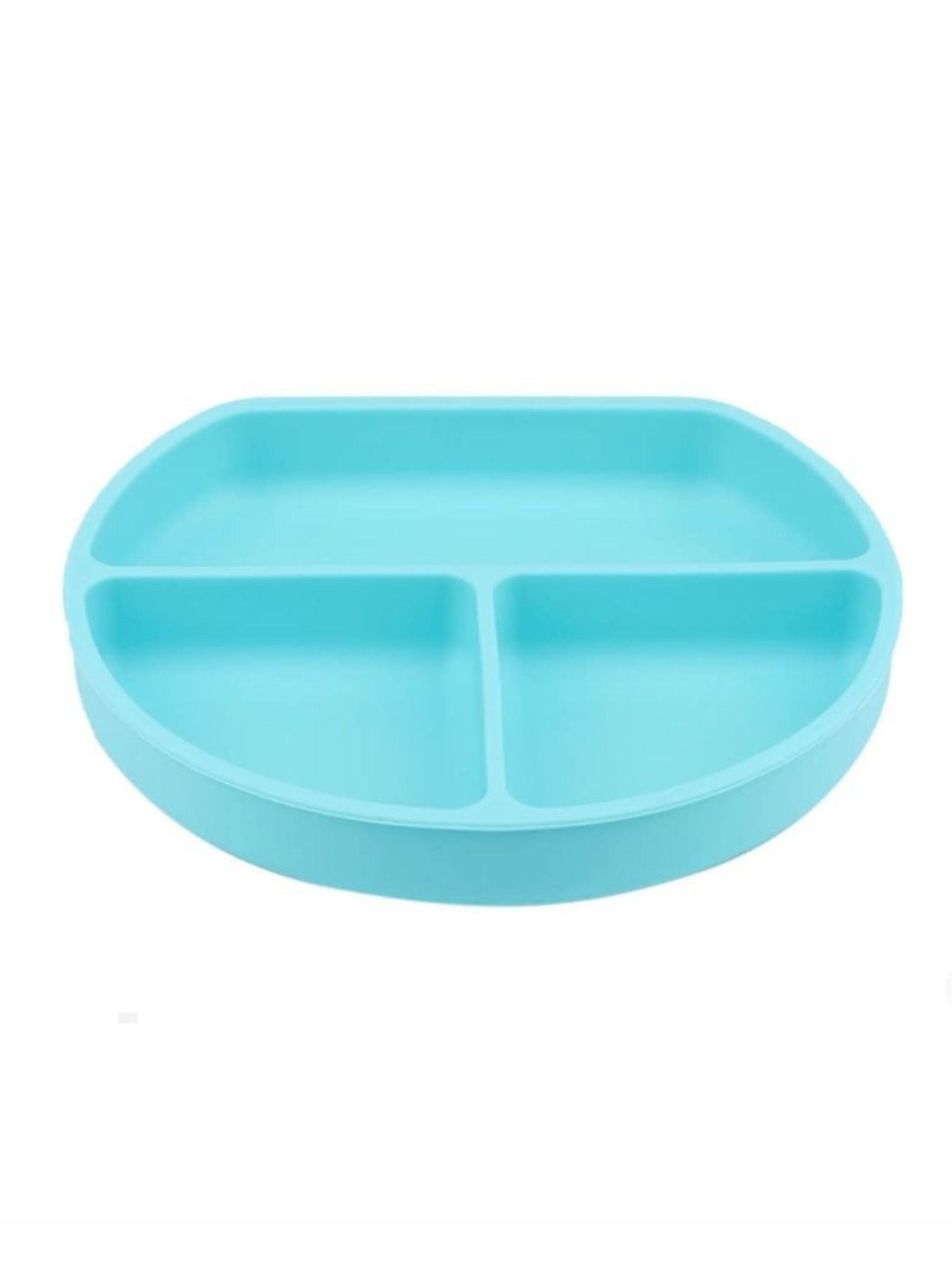 Plato Silicona Bebé Con Divisiones Y Ventosa -3