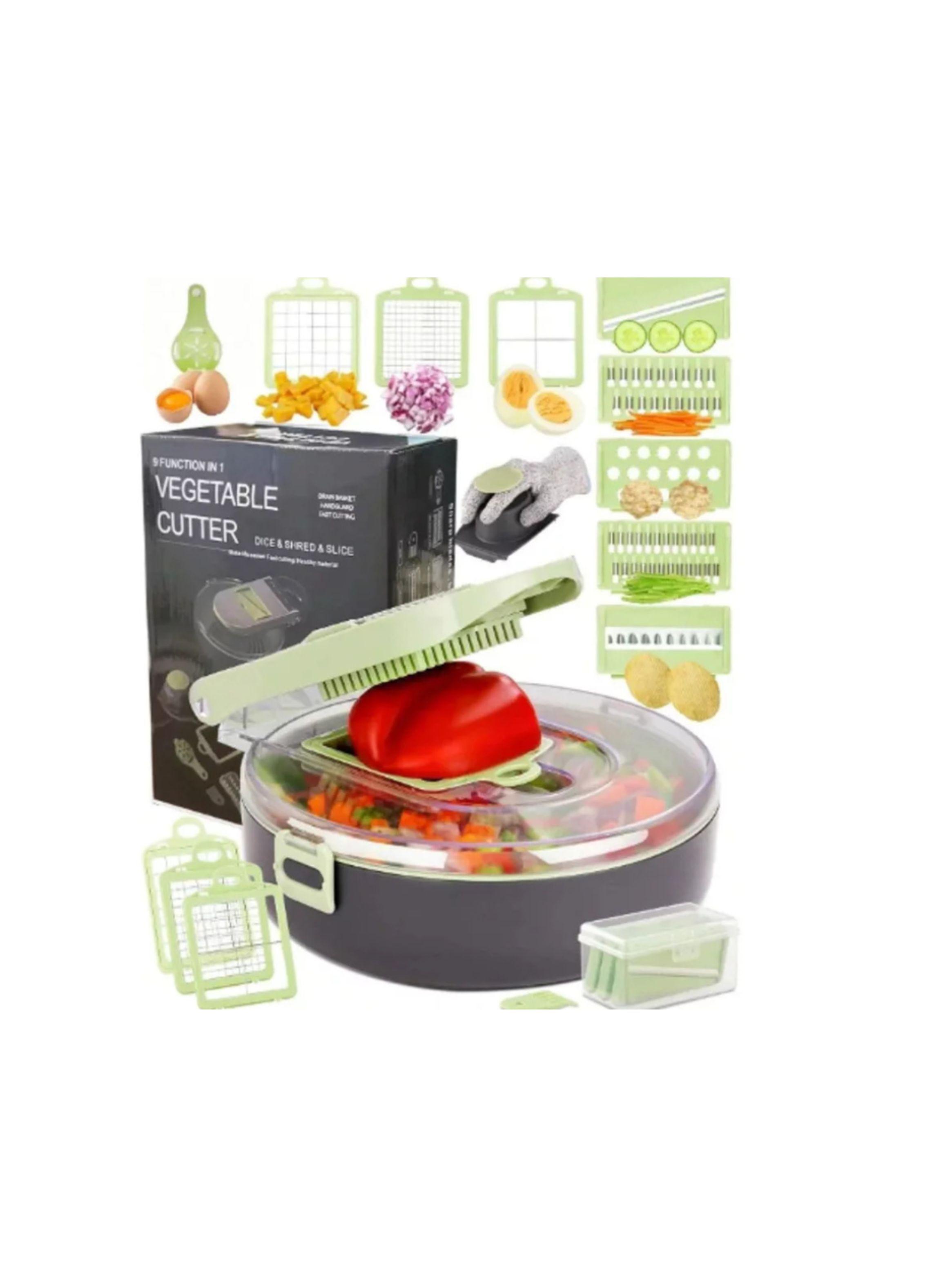 Cortador De Verduras Multifuncional 9 En 1 Picadora rallador-2