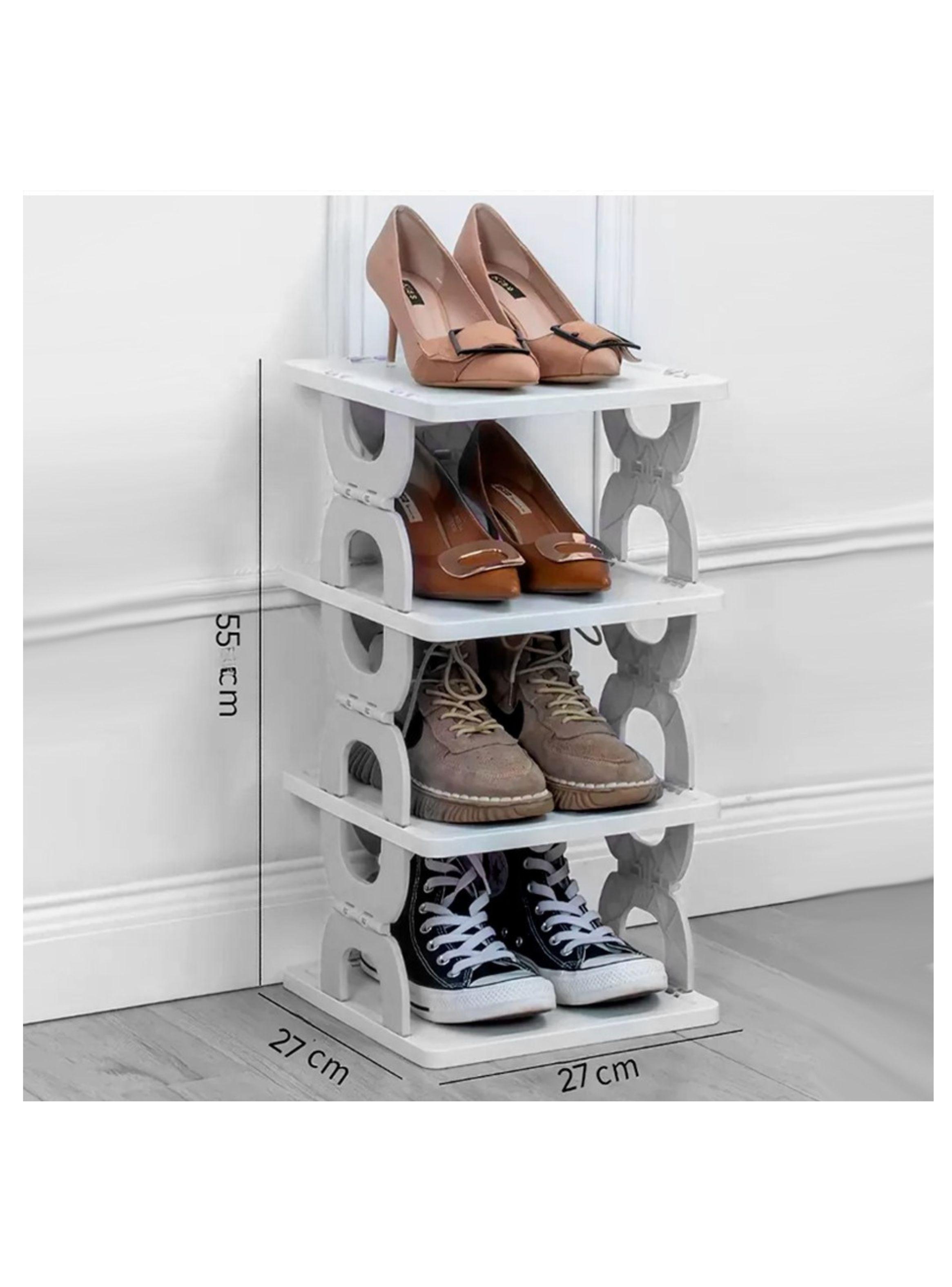 Estante Organizador de Zapatos Plegable De Múltiples Niveles-4