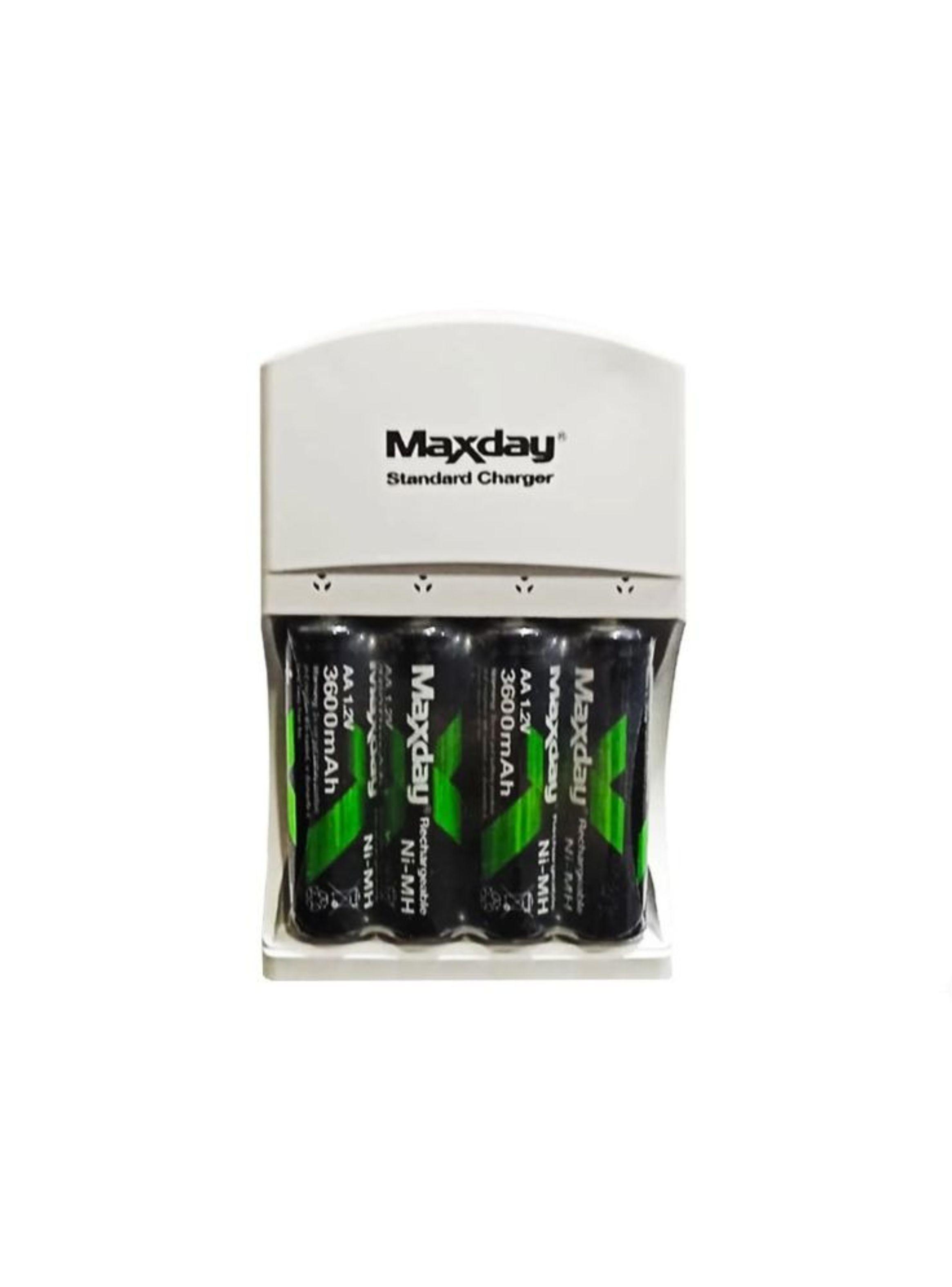 Cargador Universal Maxday  4 Baterías AA Recargables 4800mAh-0