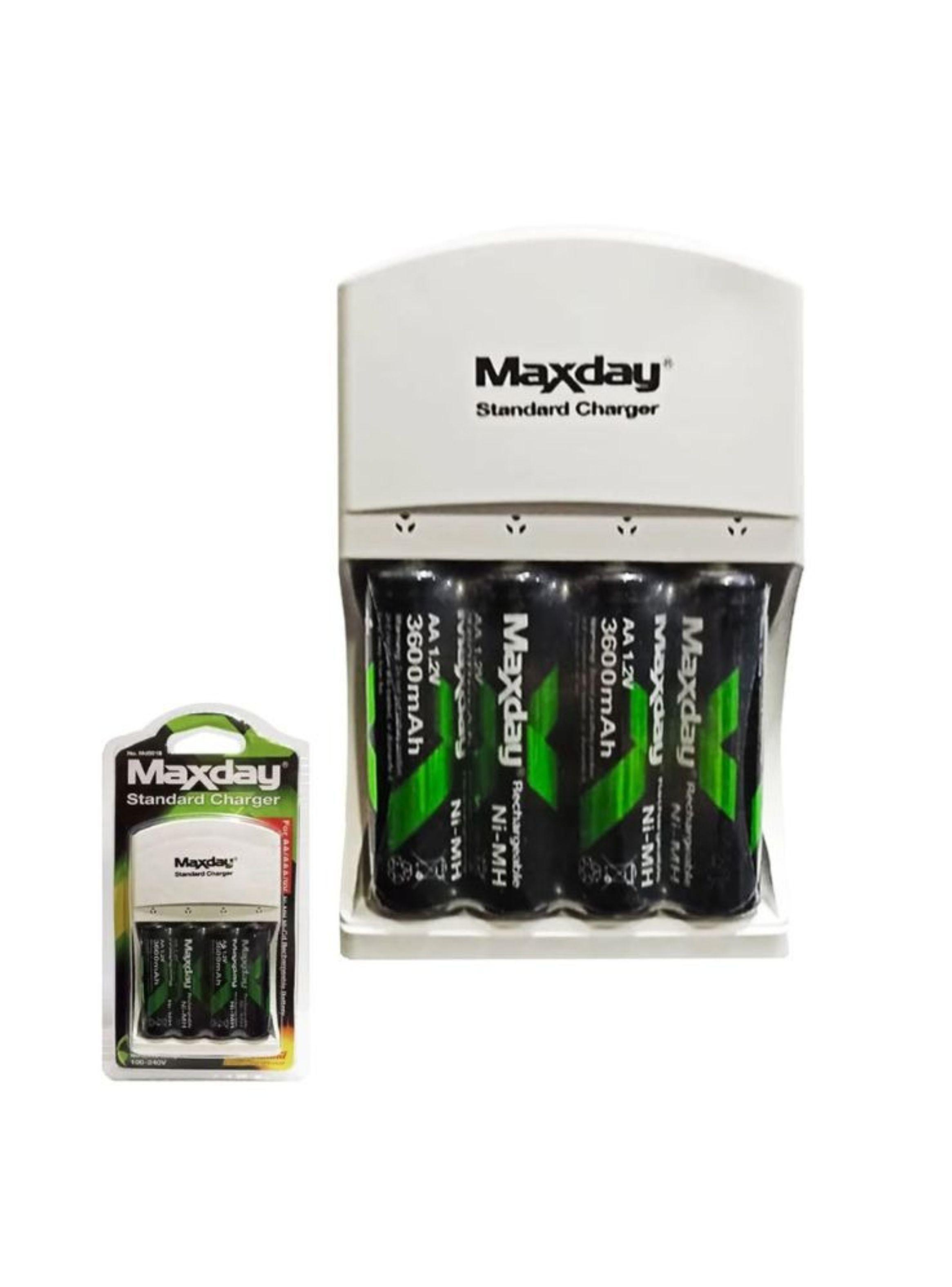Cargador Universal Maxday  4 Baterías AA Recargables 4800mAh-2