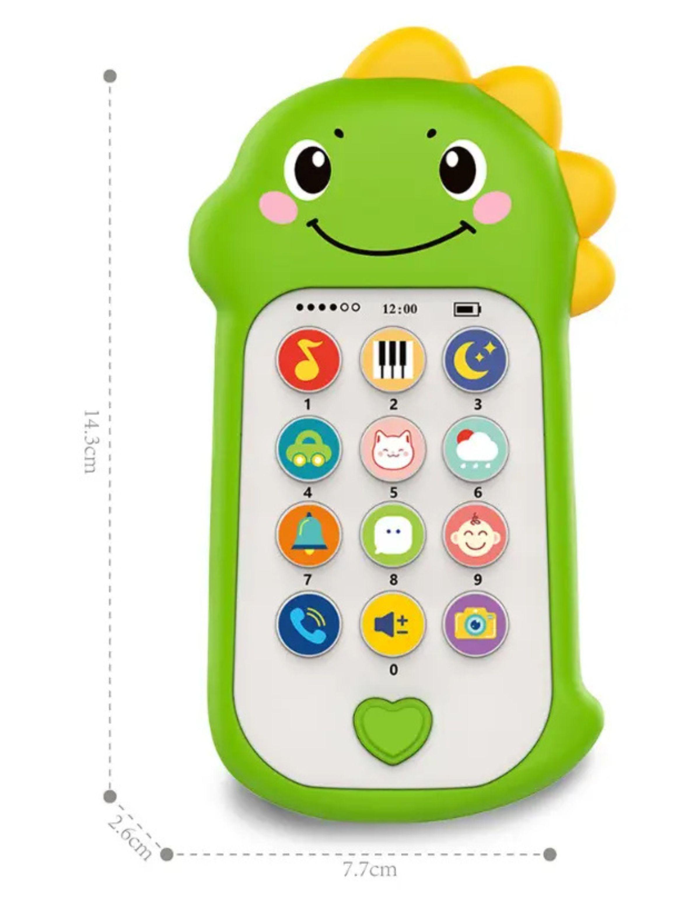 Juguete Celular Teléfono Interactivo Dinosaurio Luces Sonido-3