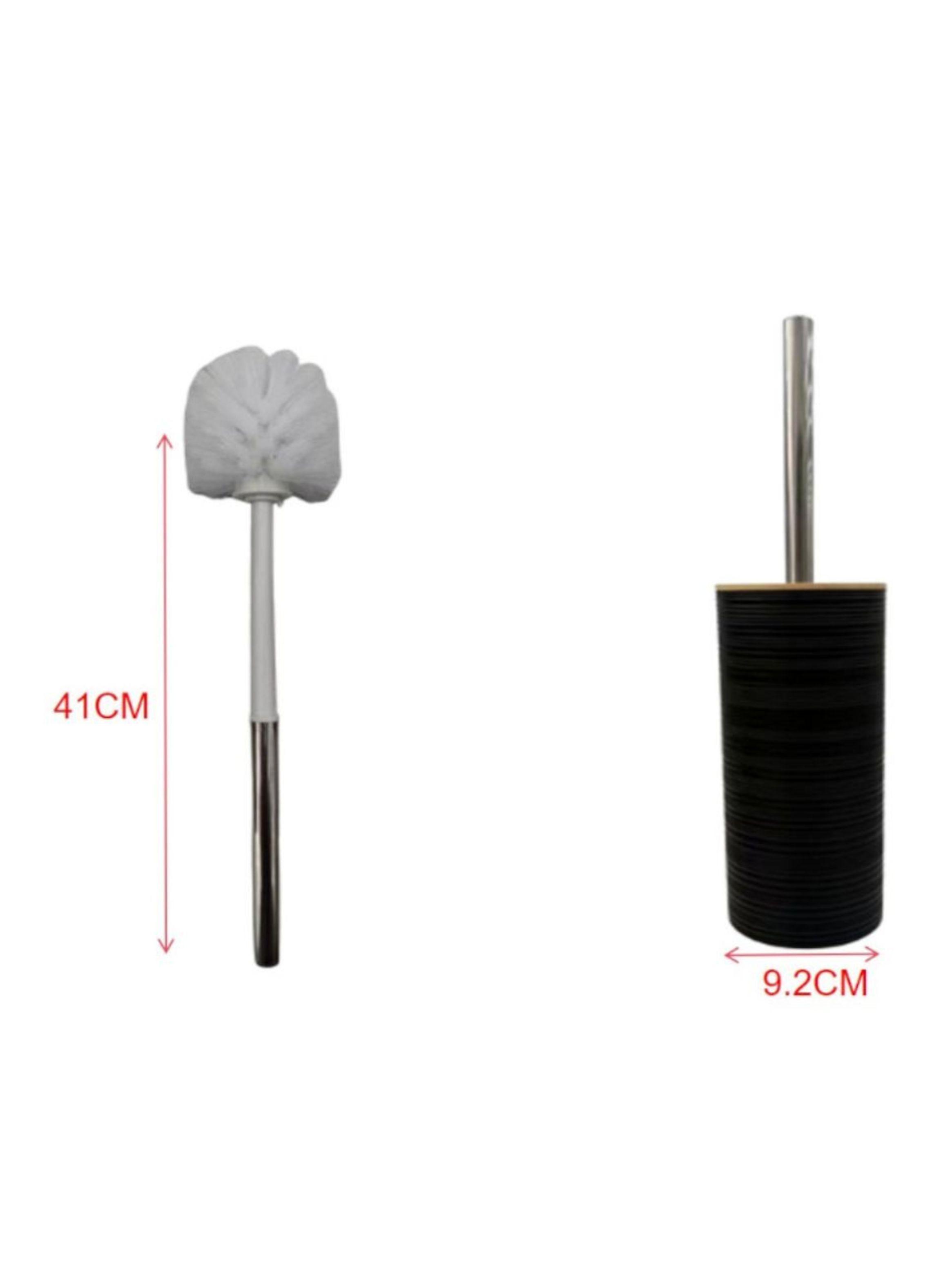 Cepillo De Baño Con Tapa De Bamboo 41x92 cm Negro-2