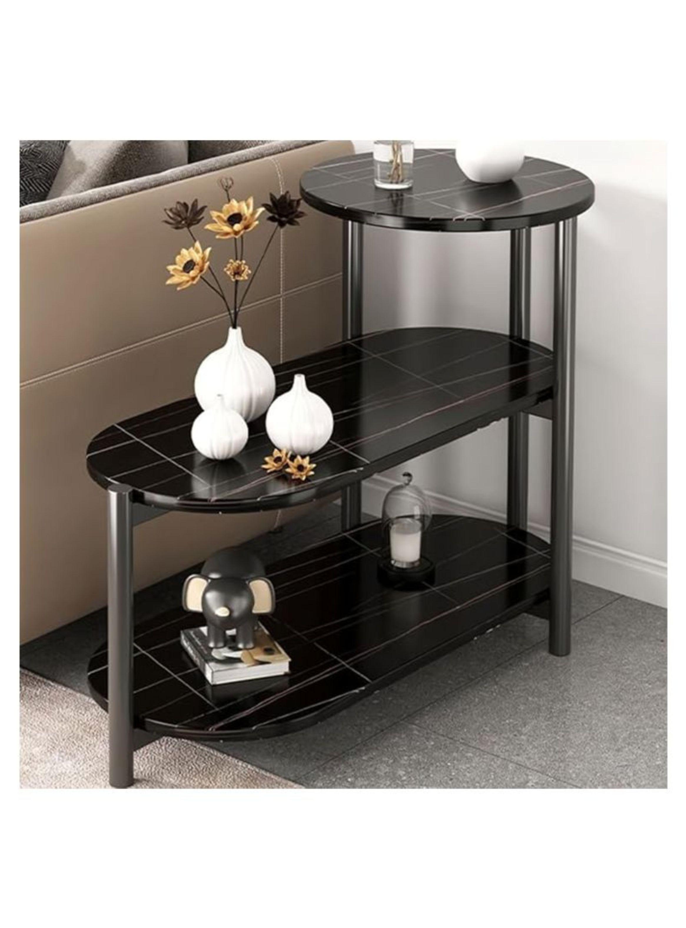 Mesa Auxiliar De Centro Decorativa De 3 Niveles Mesa De Lujo -3