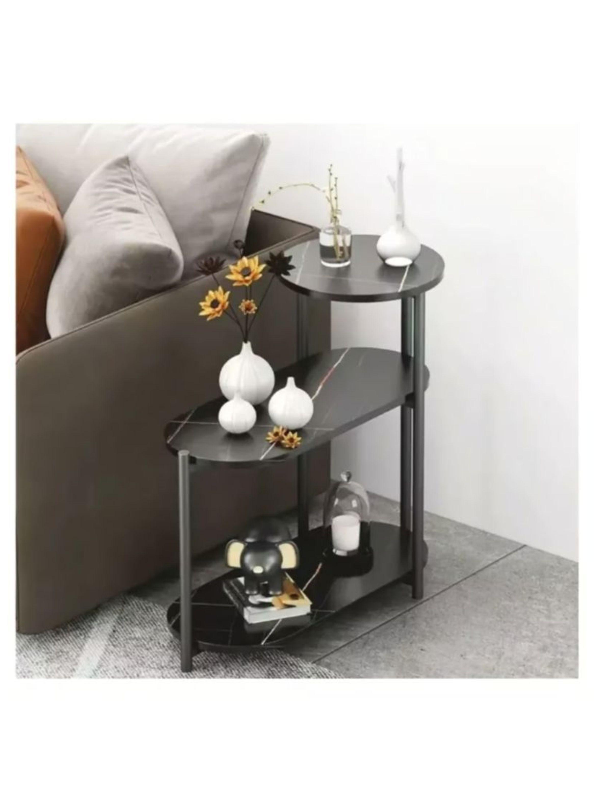 Mesa Auxiliar De Centro Decorativa De 3 Niveles Mesa De Lujo -4