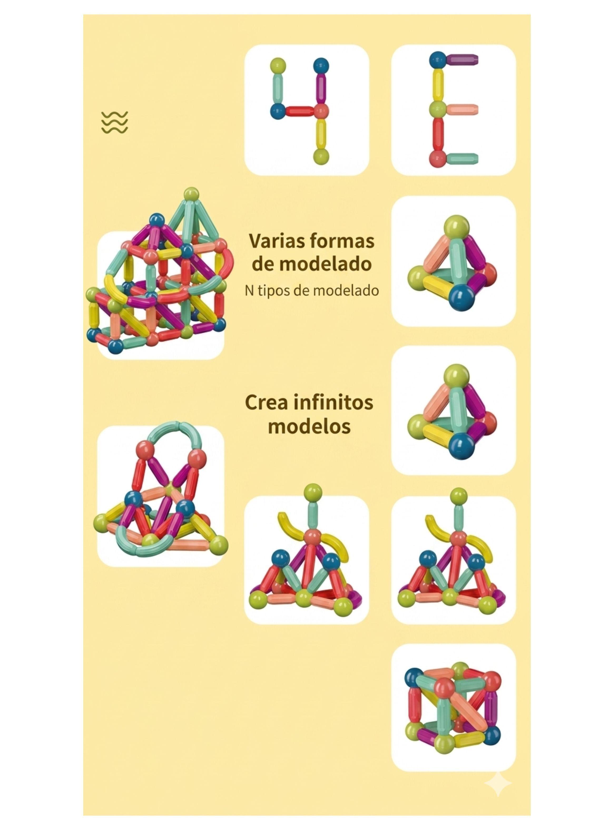 Bloques Magneticos Juguete Construccion Infantil 42 Pcs-2
