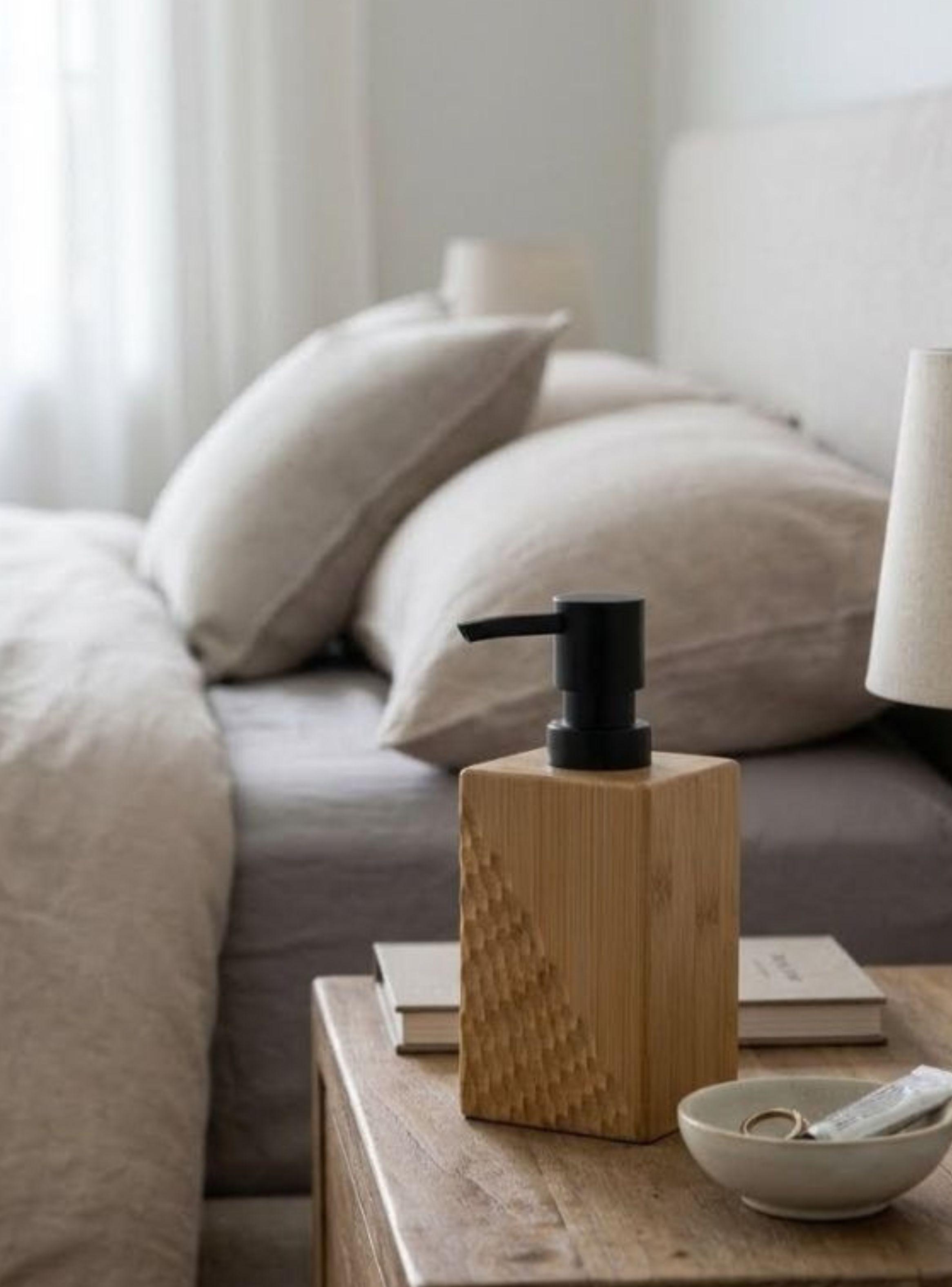 Dispensador De Jabón De Bambú Para Baño O Cocina-3