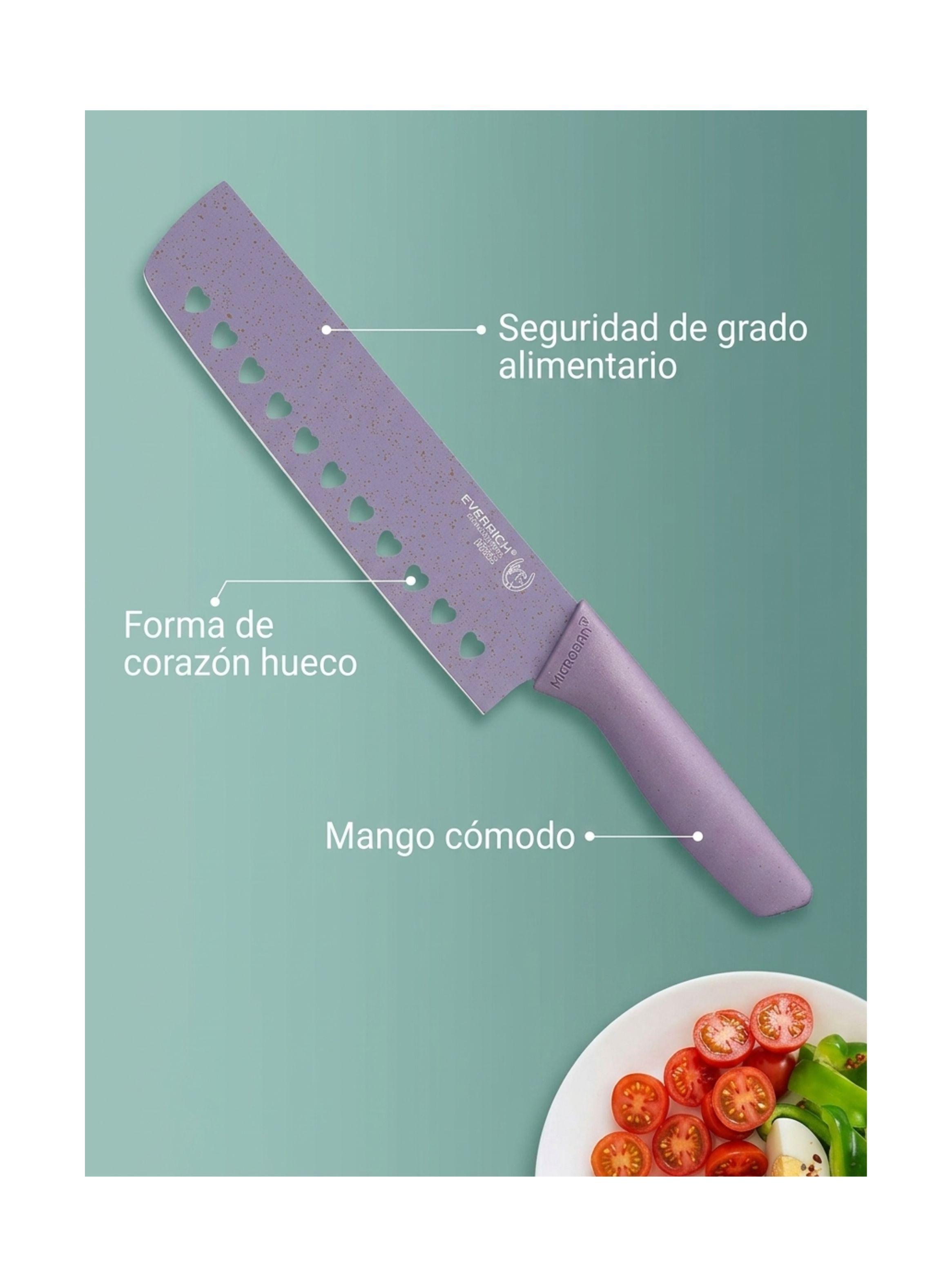 Set Cuchillos Cocina Evdrtverh 8 Piezas Antiadherente Pastel-1