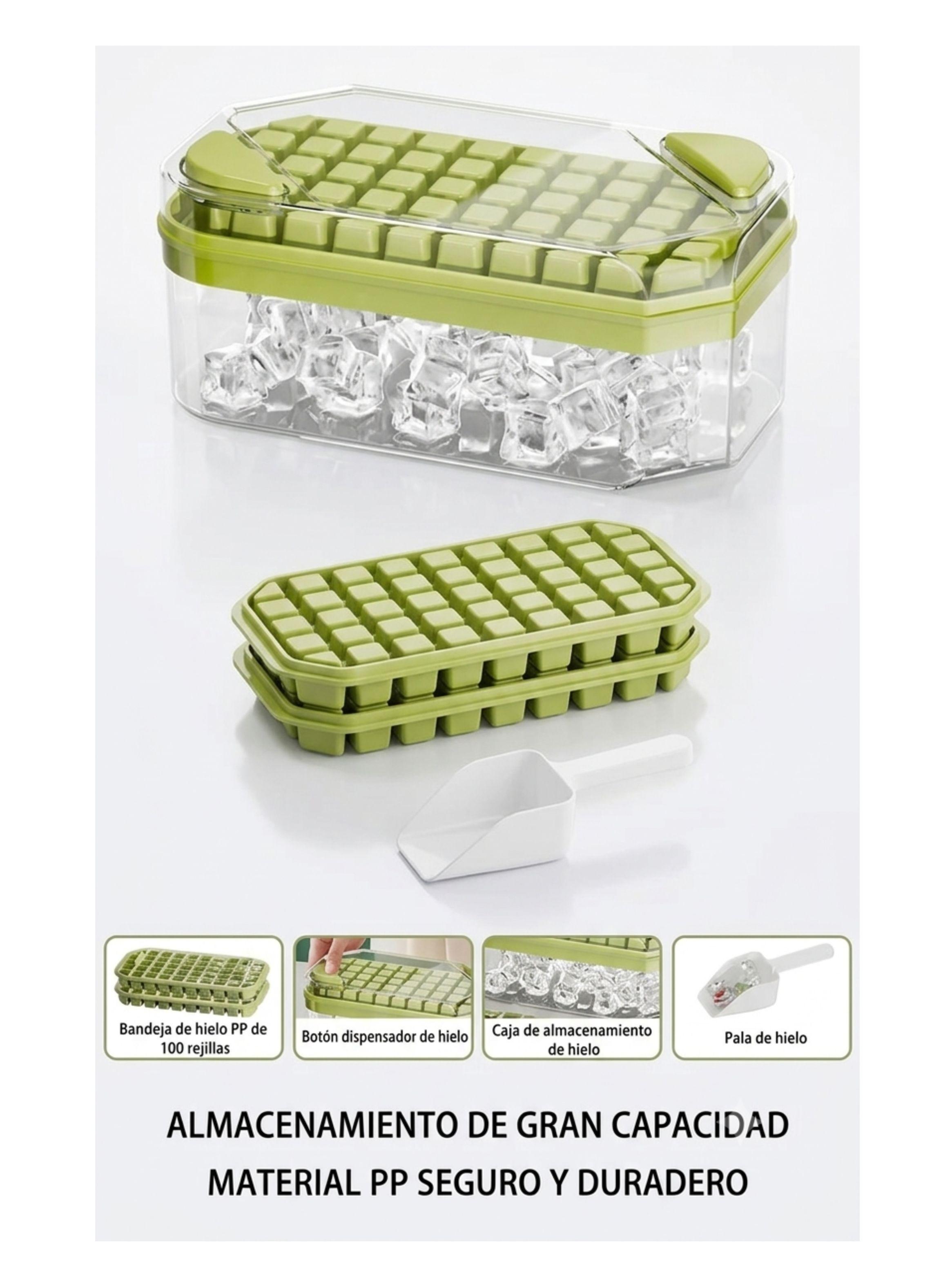 Cubitera Molde Hielo Con Contenedor Caja Y Pala Silicona-3