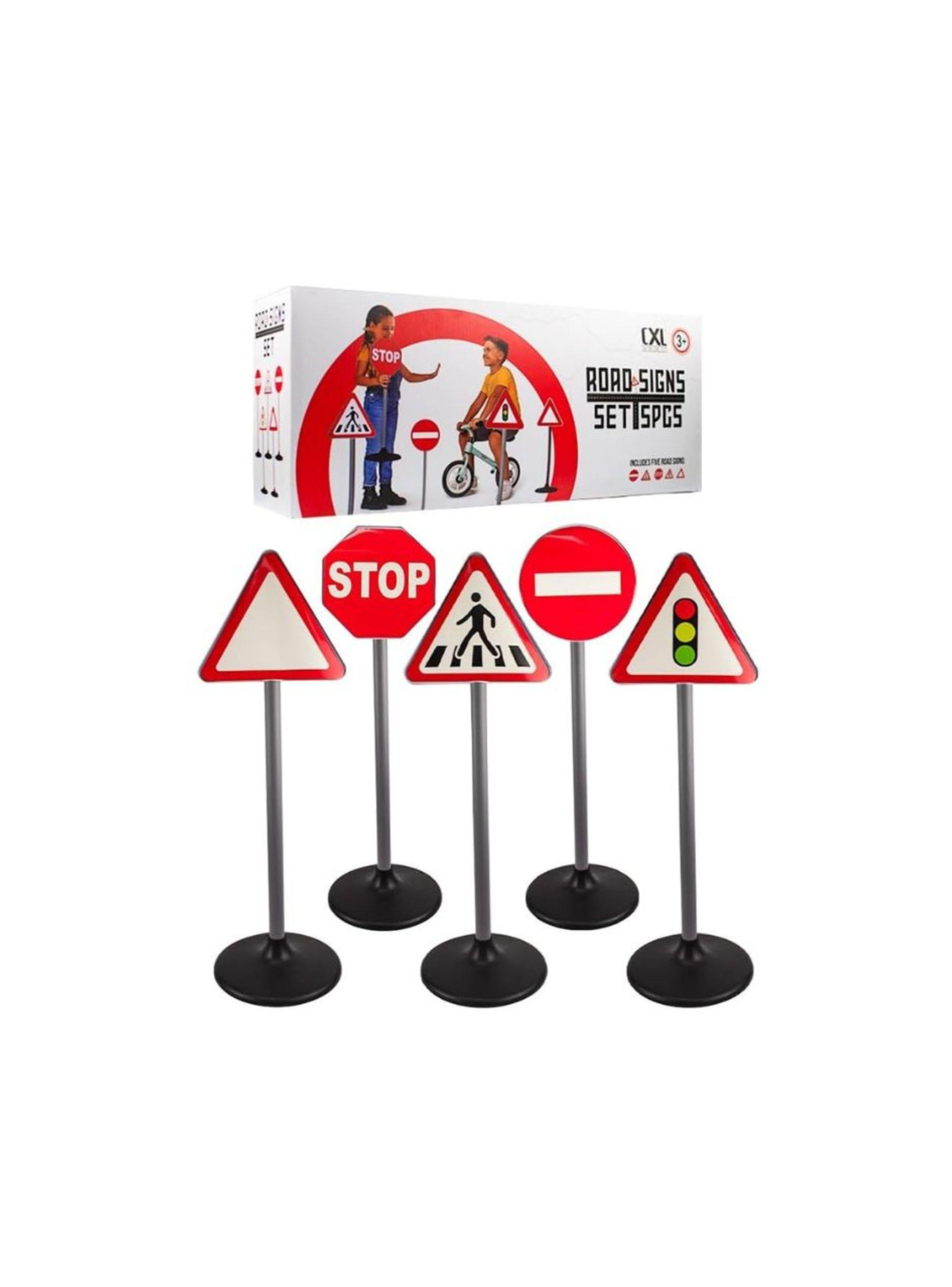 Señales De Tráfico 5 Piezas Para Niños 70 cm-4