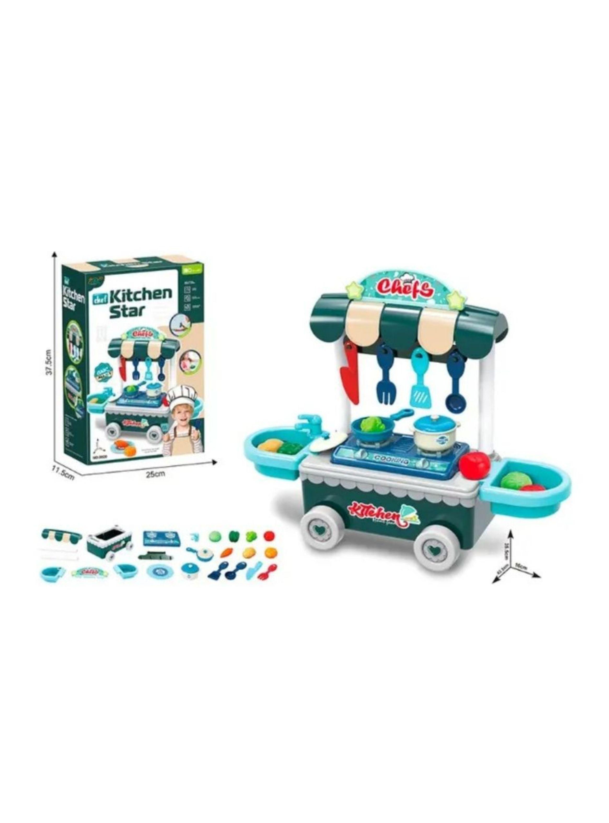 Set Juego Carrito de Cocina Kitchen Star 24pcs-1