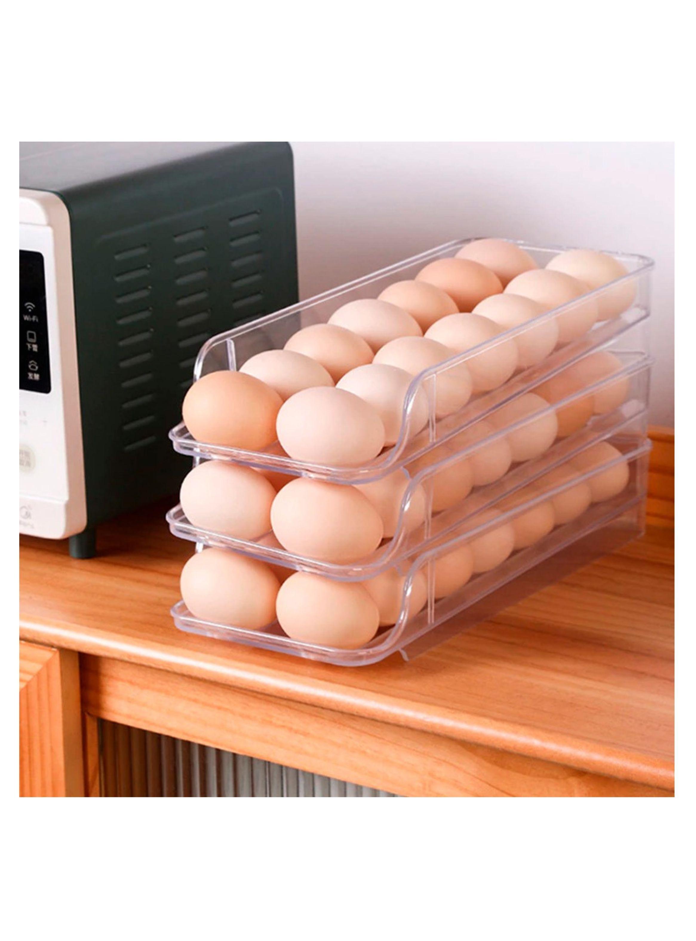 Estante Organizador 28 Huevos Doble Fila De 2 Niveles Para Cocina-2