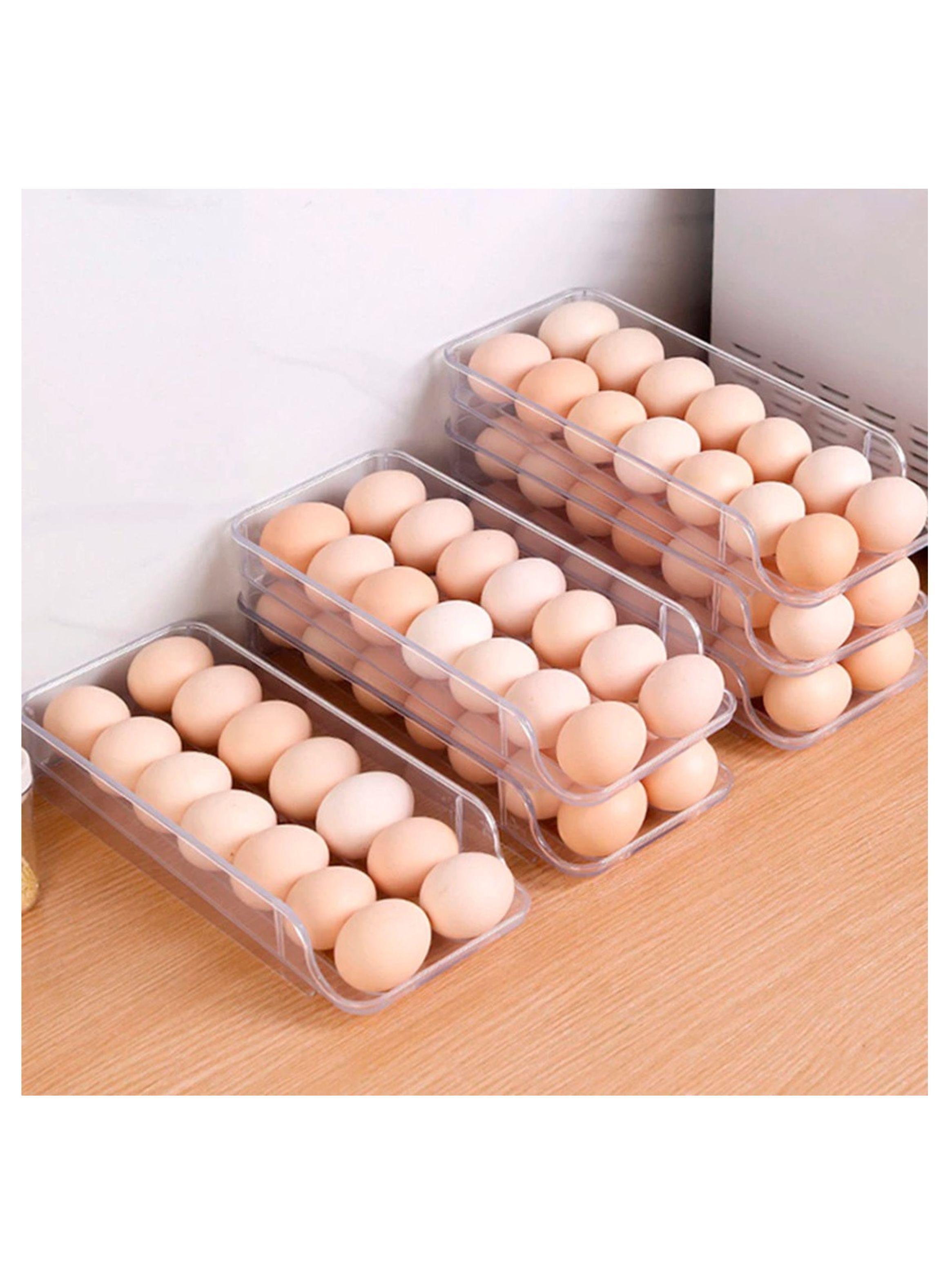 Estante Organizador 28 Huevos Doble Fila De 2 Niveles Para Cocina-3