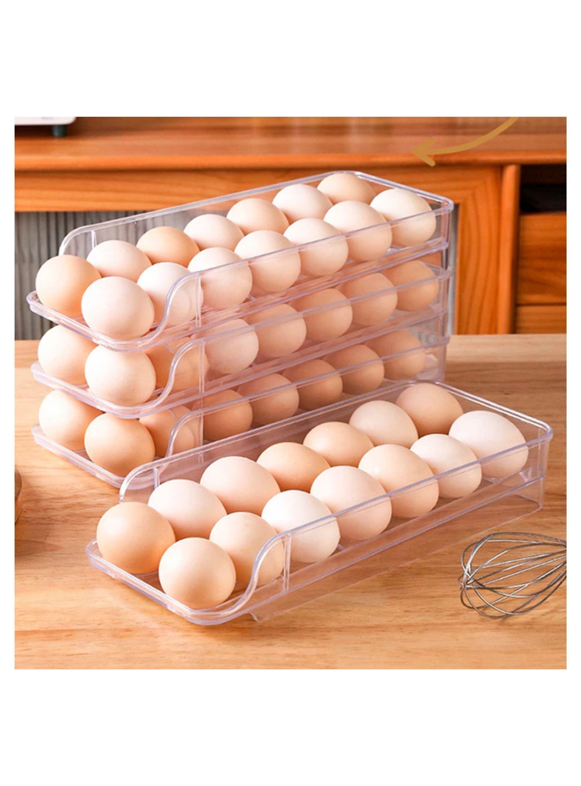 Estante Organizador 28 Huevos Doble Fila De 2 Niveles Para Cocina-4