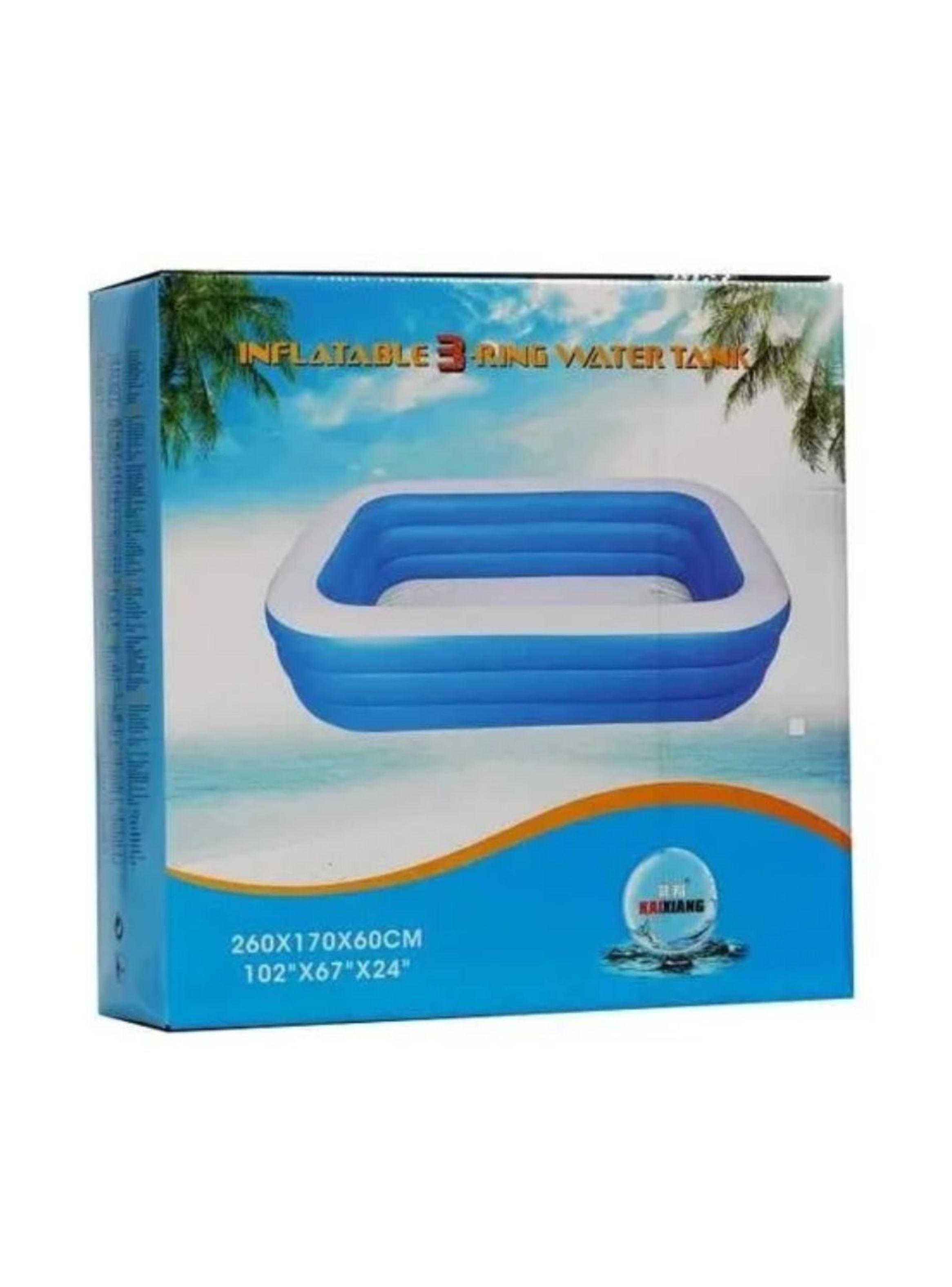 Piscina Inflable Alberca Azul 3 Capas 260x170x60cm-2