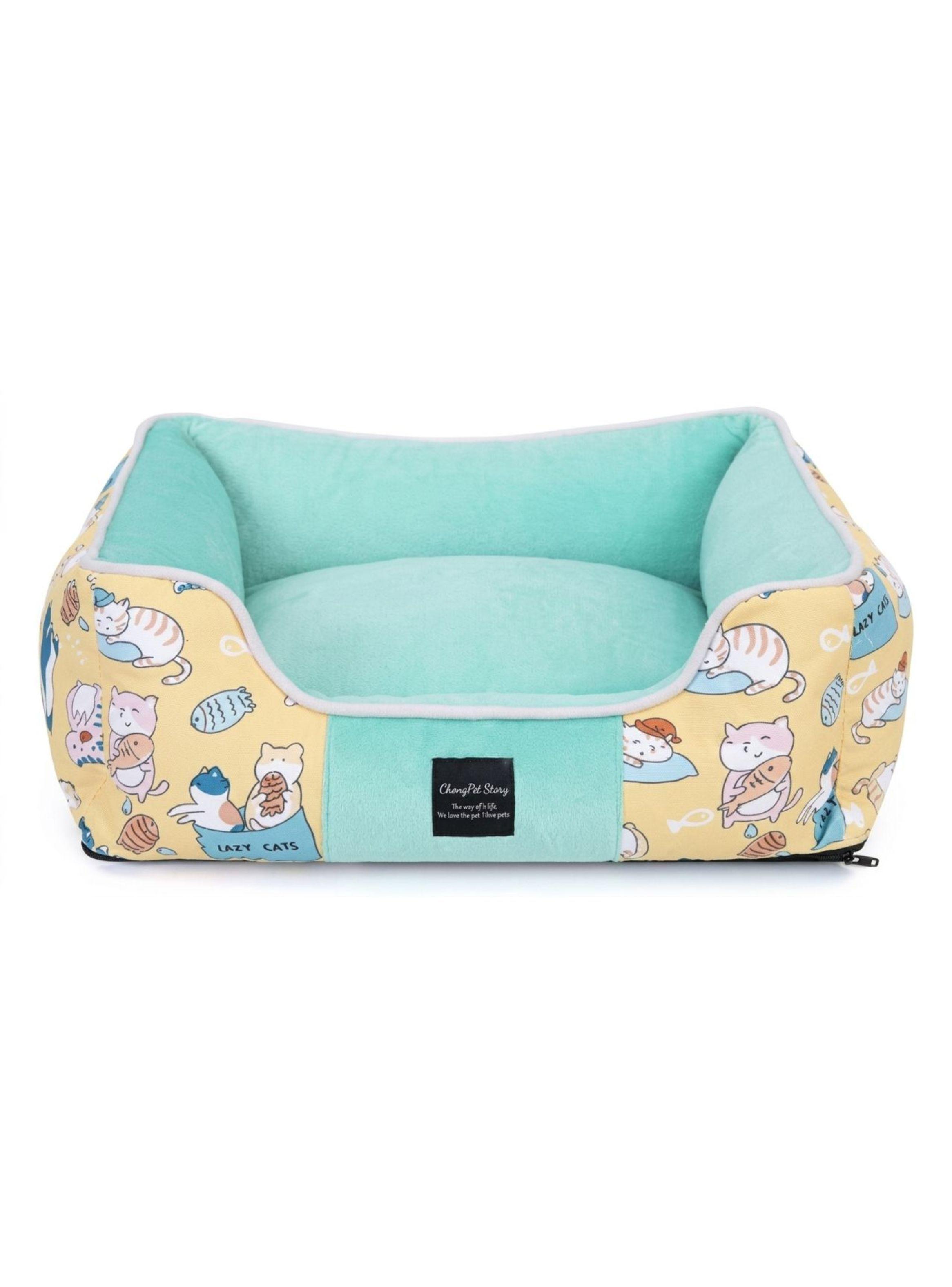 Cama Acolchada Para Mascotas Talla S 45x40x18cm-0