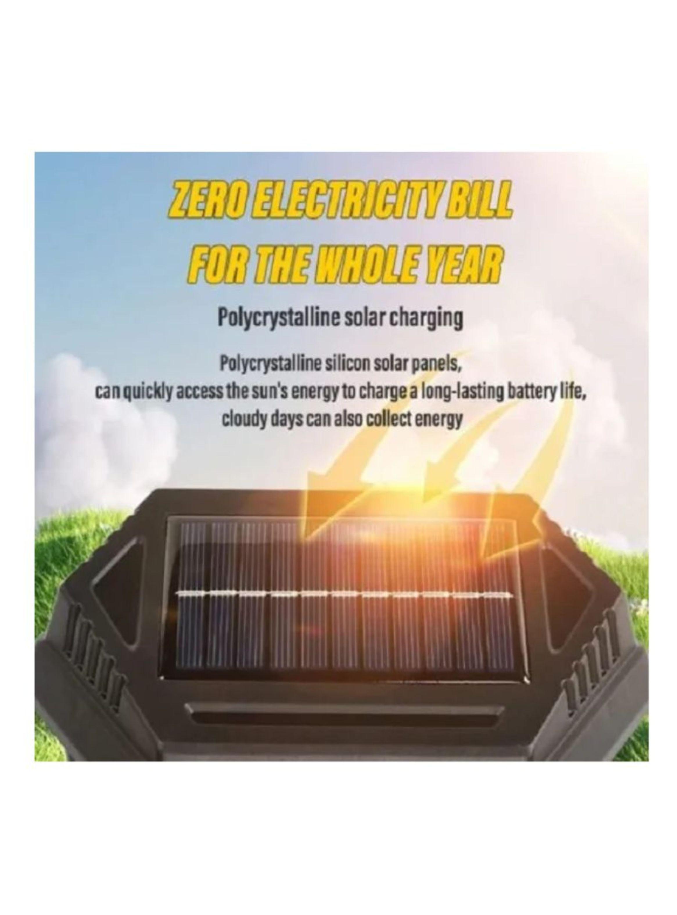 Lámpara Solar Led  De 2 Focos Con Sensor-2