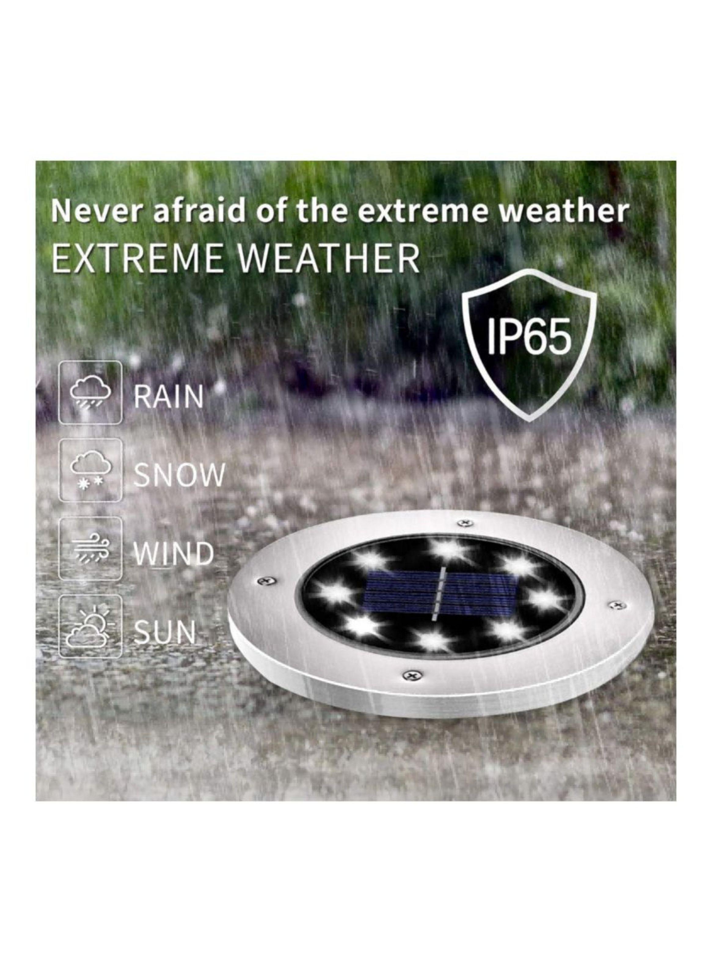 Pack 4 Focos Luces Jardín Solares LED Para Exteriores Estacas-5