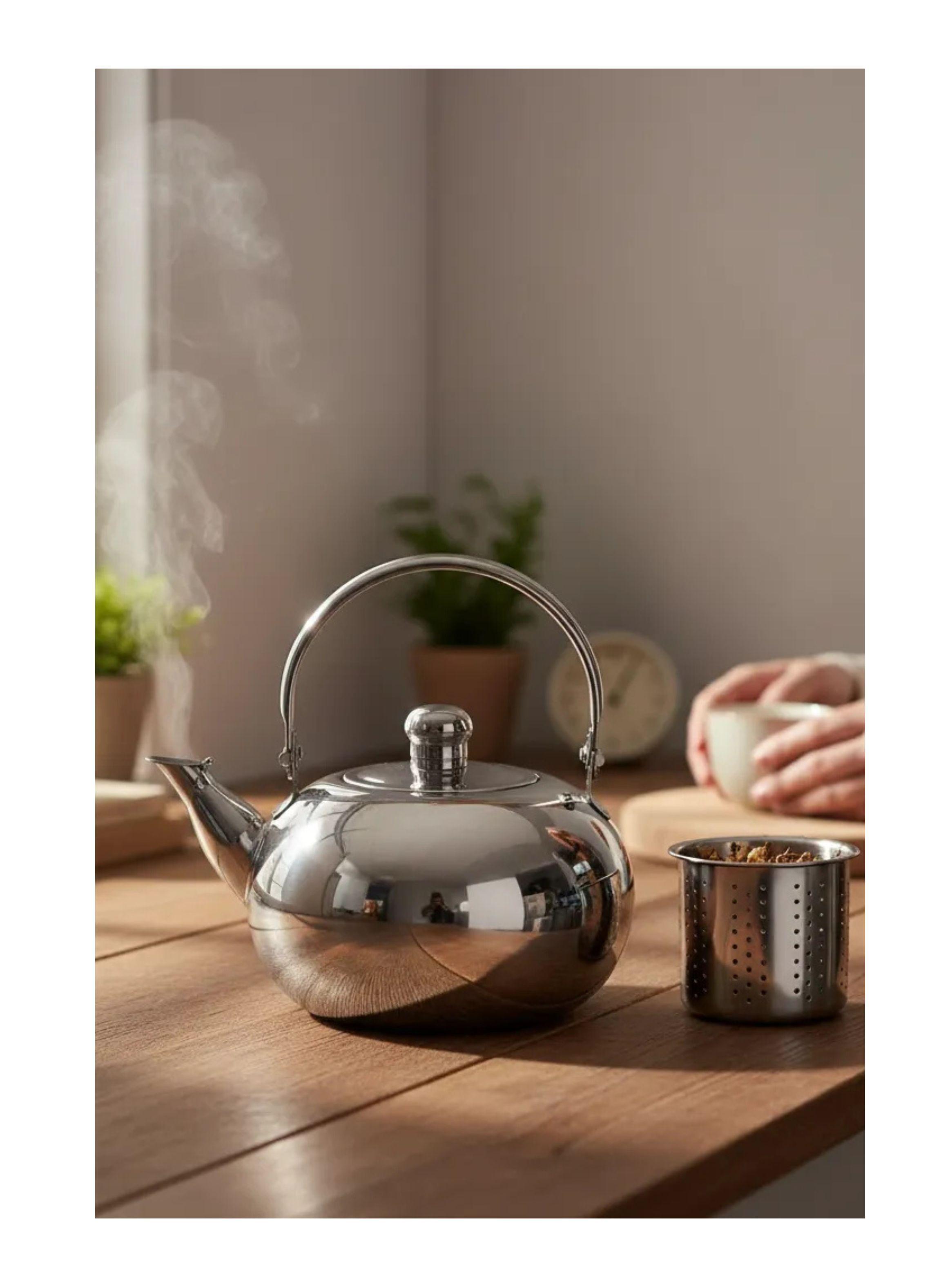 Tetera Acero Inoxidable Con Infusor 2 Litros 20cm-4